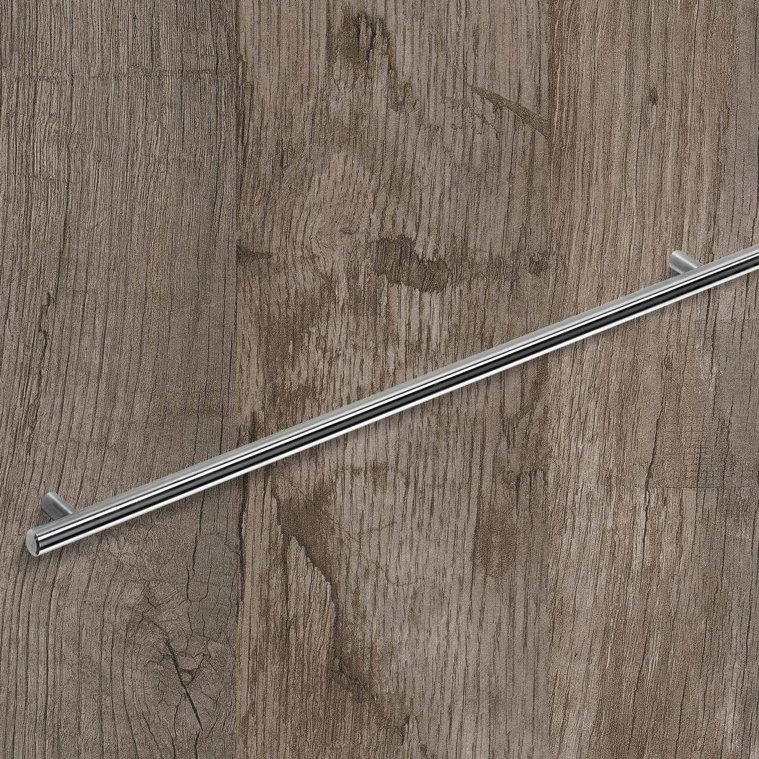 Poignée barre Salvia, entraxe de perçages 640, L 1340 mm, H 35 mm, ø 14 mm, Inox brossé