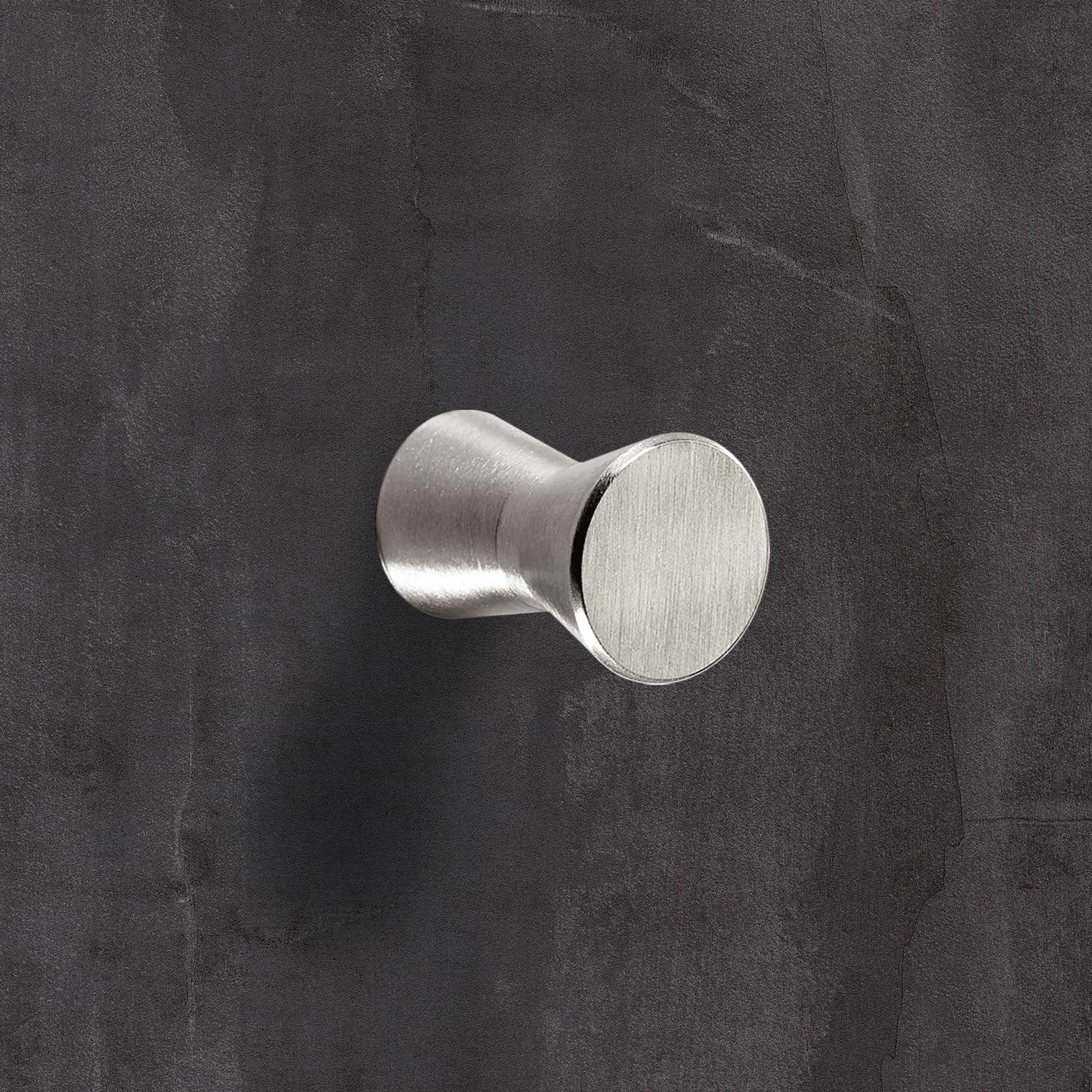 Knop Sion, H 23 mm, ø 16 mm, roestvrij staal geborsteld