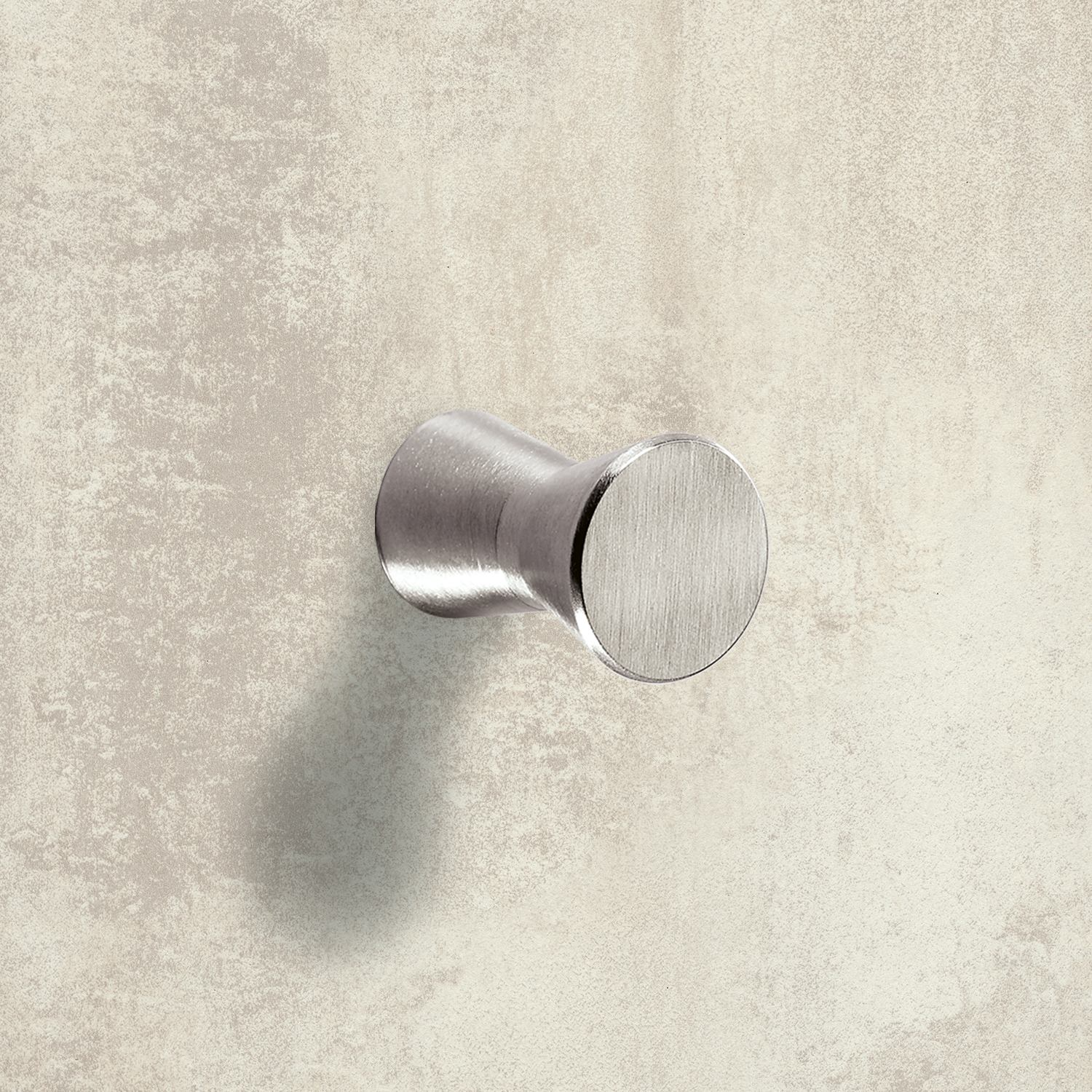 Knop Sion, H 23 mm, ø 16 mm, roestvrij staal geborsteld
