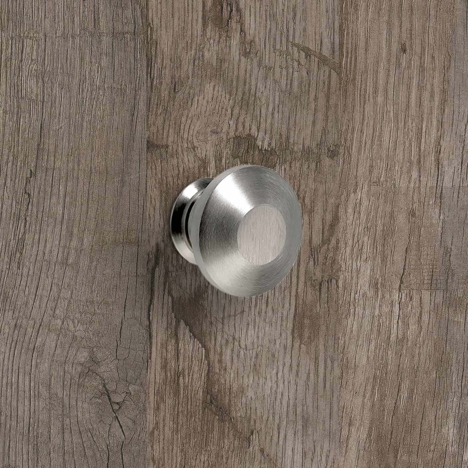 Knop Spalatum, H 23 mm, ø 30 mm, roestvrij staal geborsteld