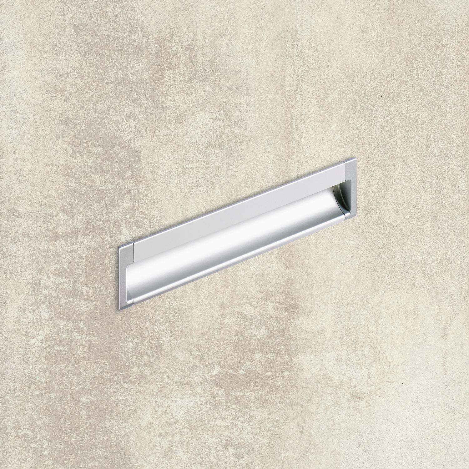 Poignée d'insertion Spira, L 2000 mm, B 43 mm, H 17.5 mm, Aluminium anodisé