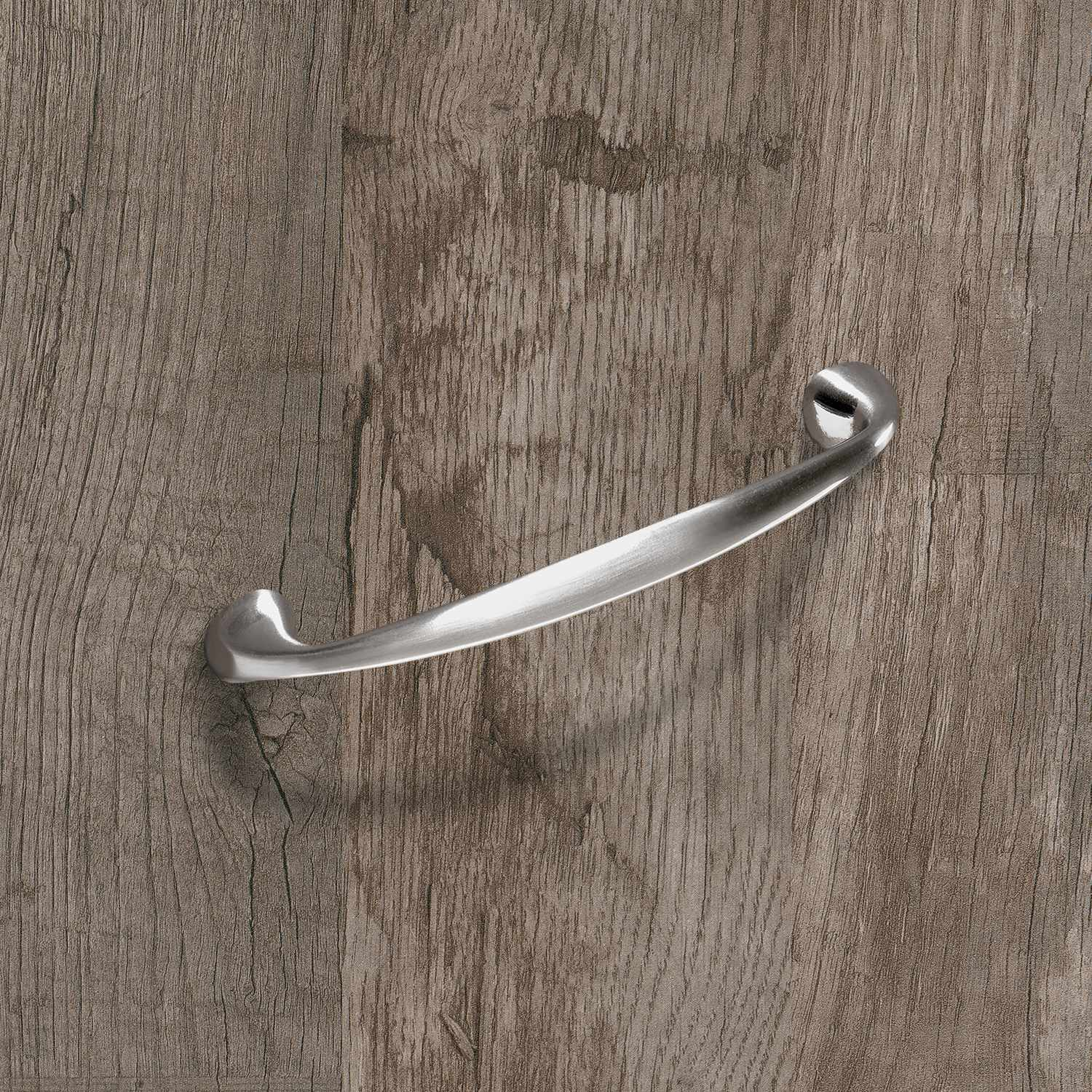 Poignée Terranda, entraxe de perçages 128, L 146 mm, B 12 mm, H 28 mm, aspect inox brossé