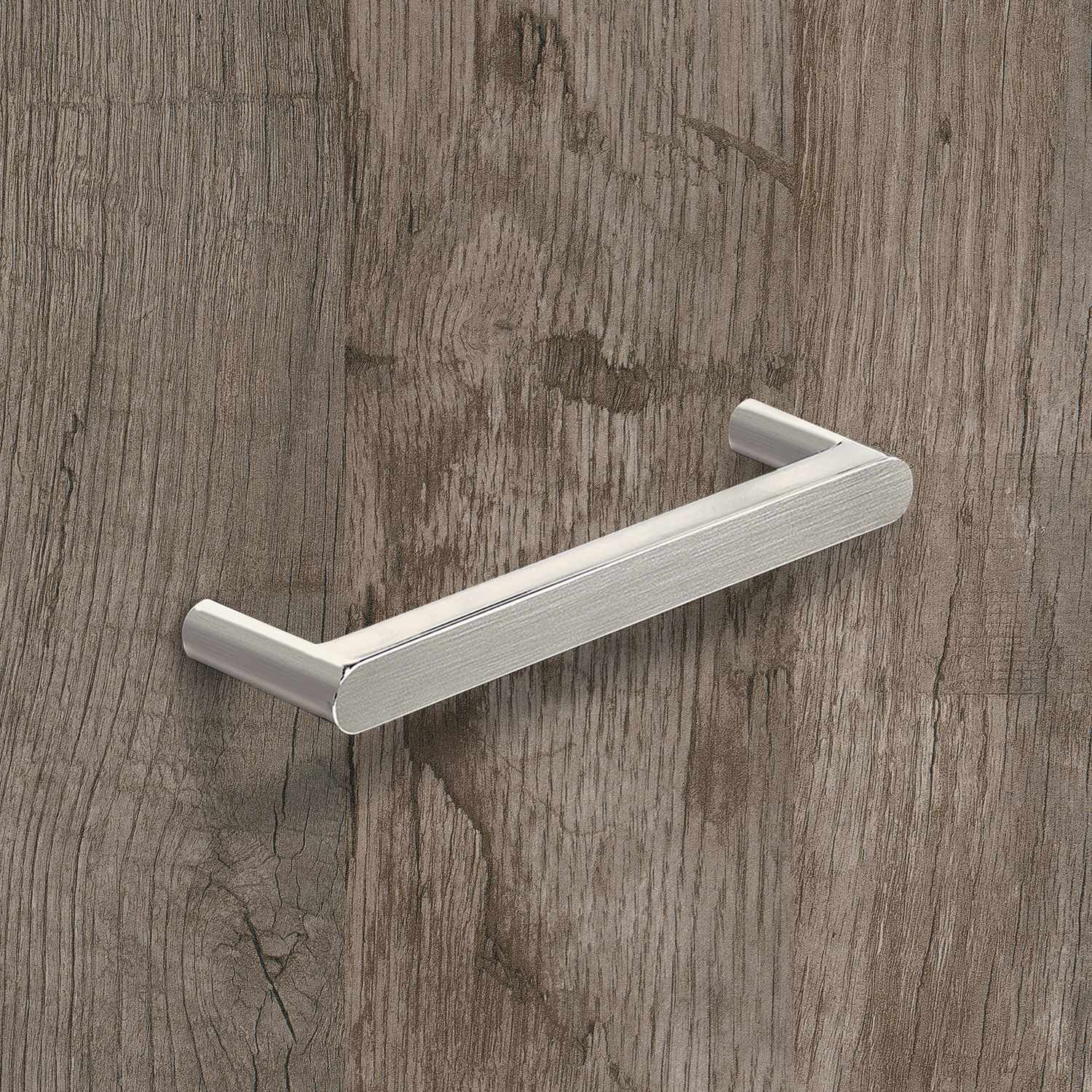 Greep Utinum, boorafstand 128, L 138 mm, B 10 mm, H 35 mm, roestvrij staal finish geborsteld