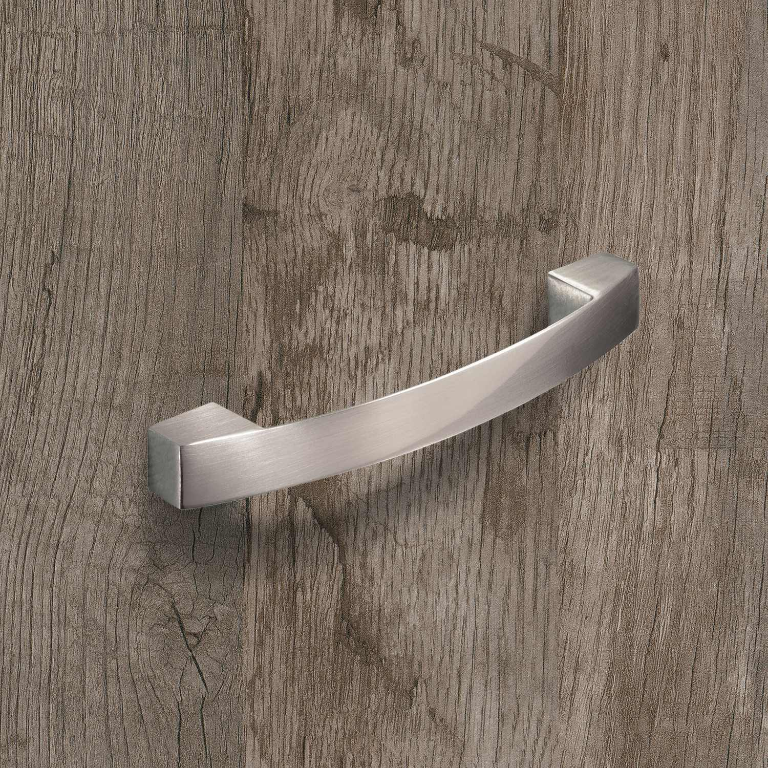 Greep Vantania, boorafstand 128, L 144 mm, B 14 mm, H 27 mm, roestvrij staal finish geborsteld