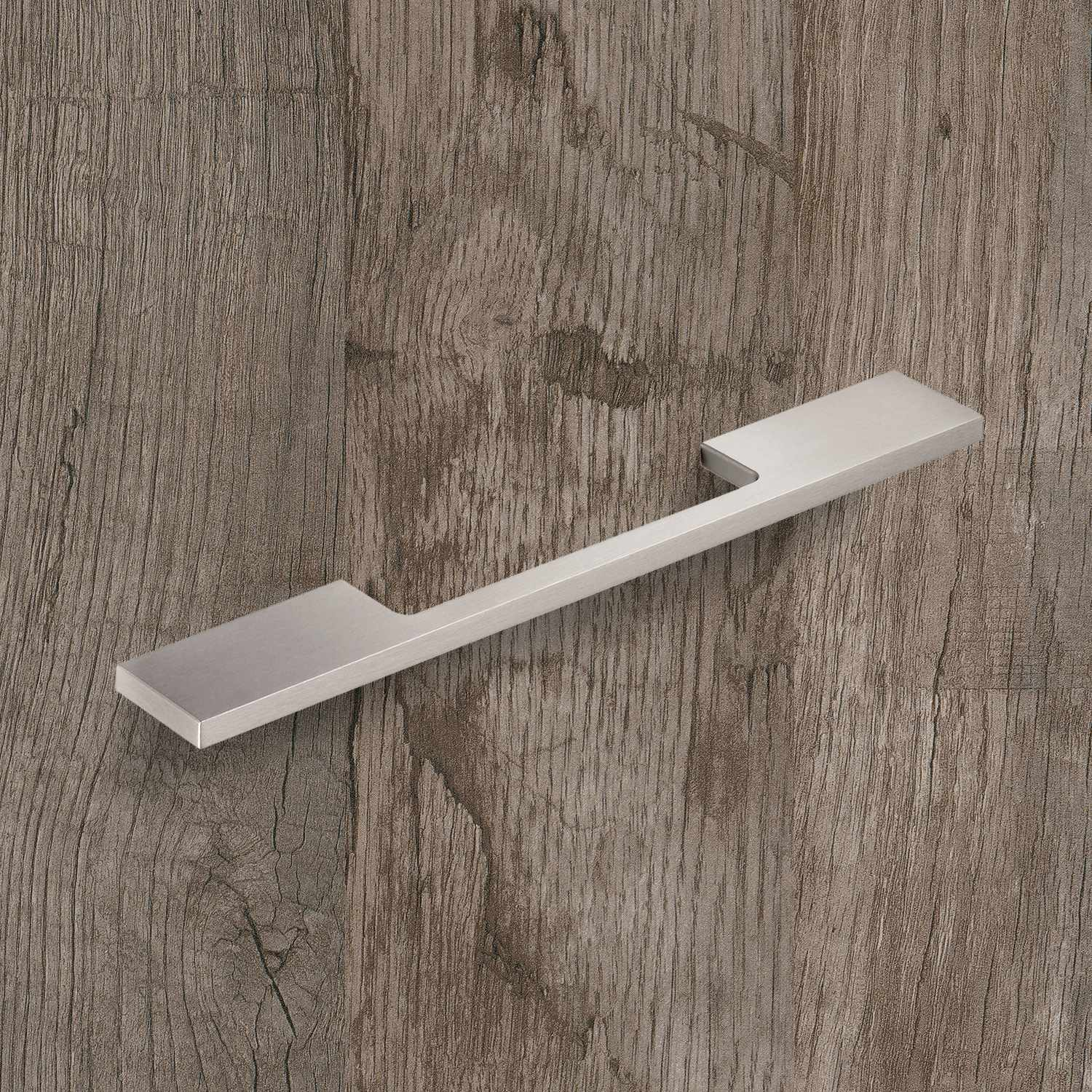 Greep Velitra, boorafstand 260 / 320 mm, L 372 mm, B 7 mm, H 34 mm, roestvrij staal finish geborsteld