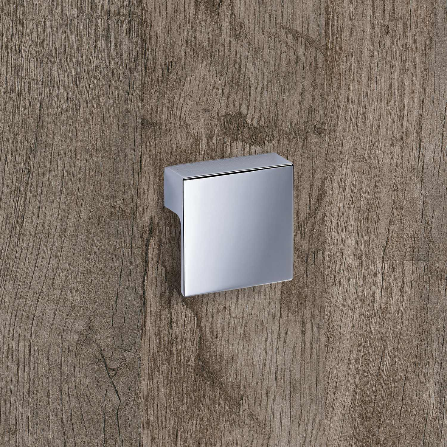 Poignée Venusia, entraxe de perçages 32, L 60 mm, B 60 mm, H 21 mm, chromé brillant