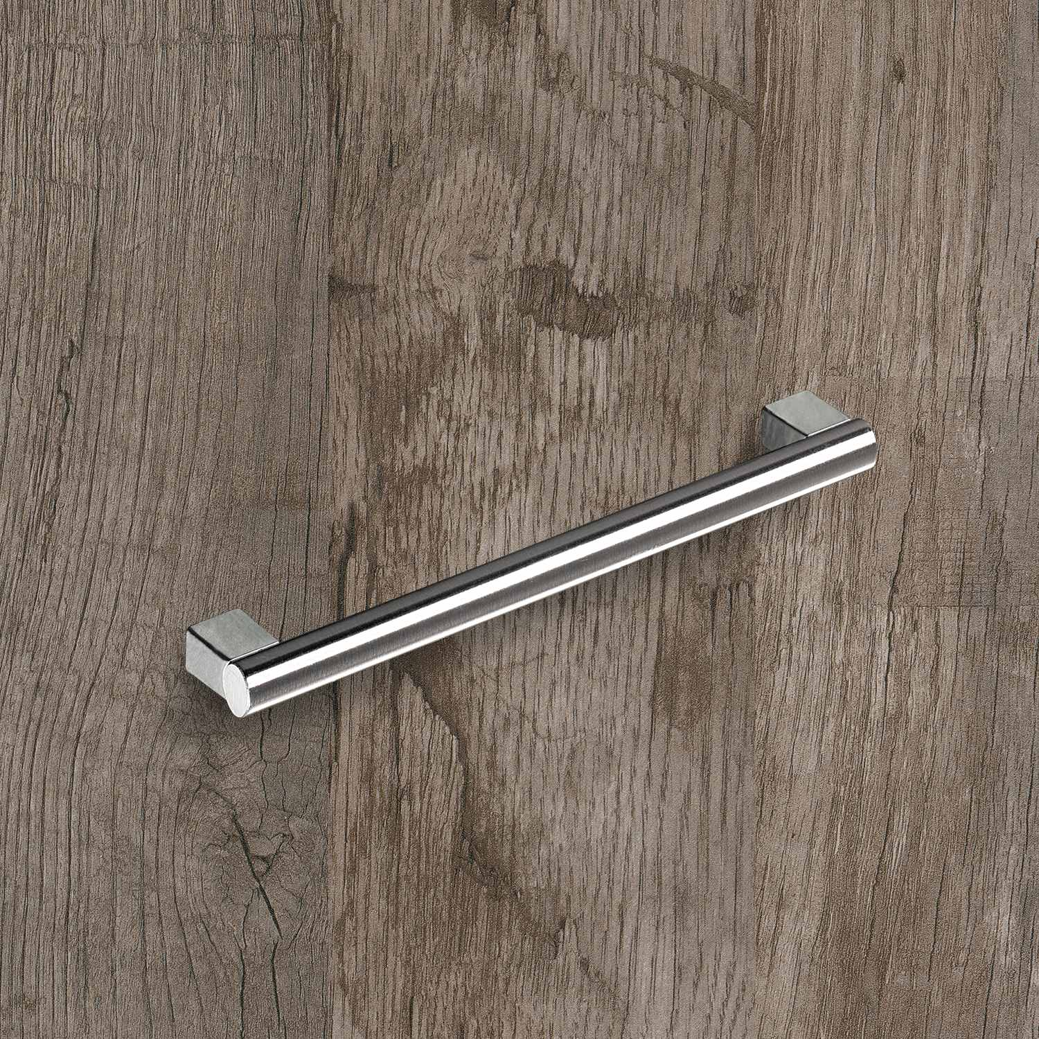 Poignée Vieste, entraxe de perçages 160, L 184 mm, H 30 mm, ø 12 mm, aspect inox brossé