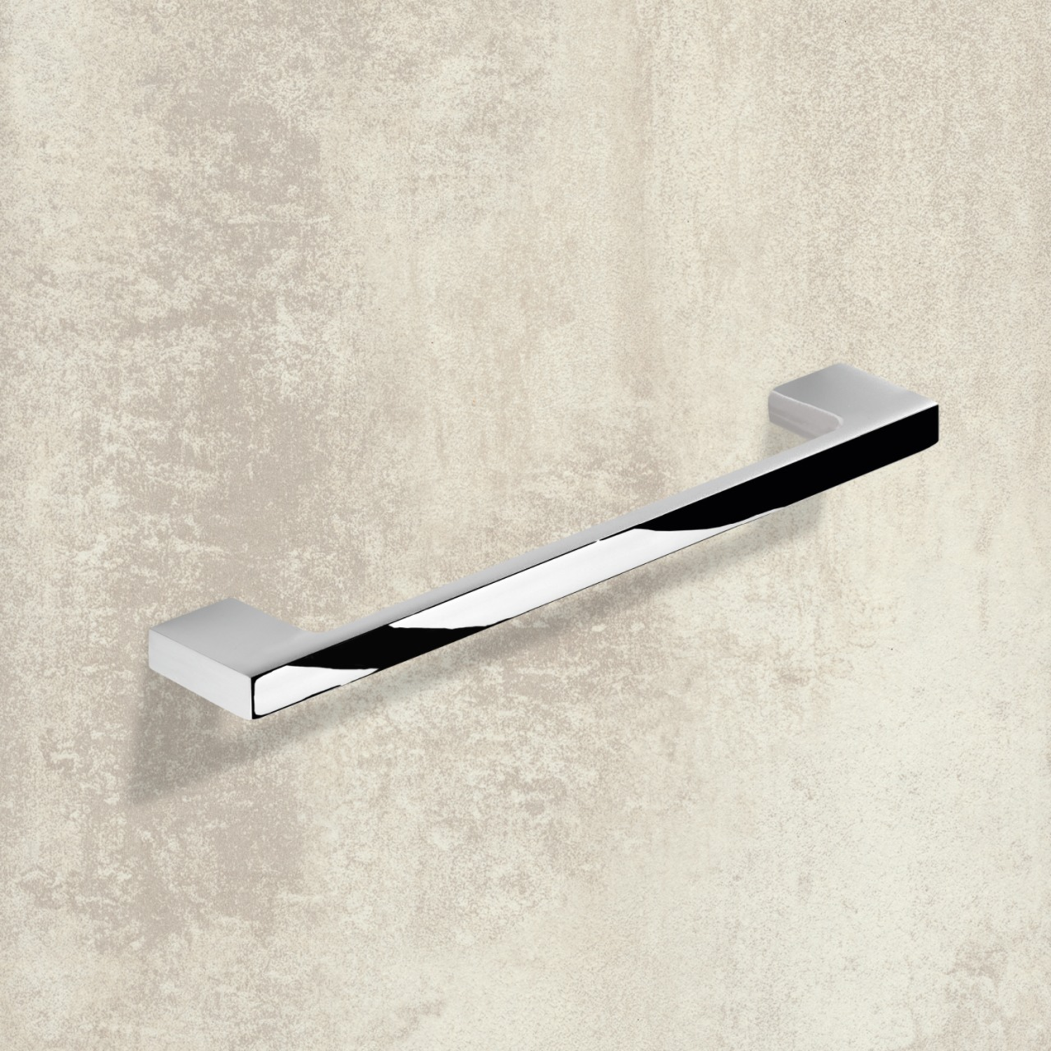Poignée Belluno, entraxe de perçages 160 / 192 mm, L 200 mm, B 9 mm, H 30 mm, chromé brillant