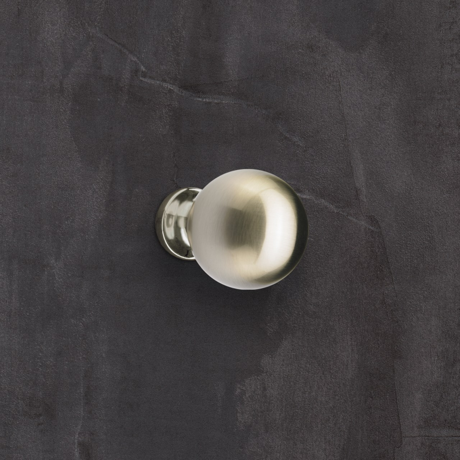 Bouton Bona, H 41 mm, ø 30 mm, aspect inox brossé