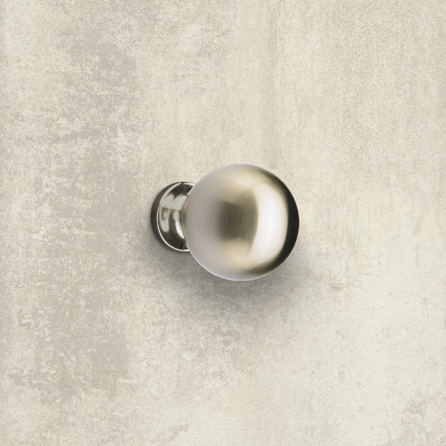 Bouton Bona, H 41 mm, ø 30 mm, aspect inox brossé