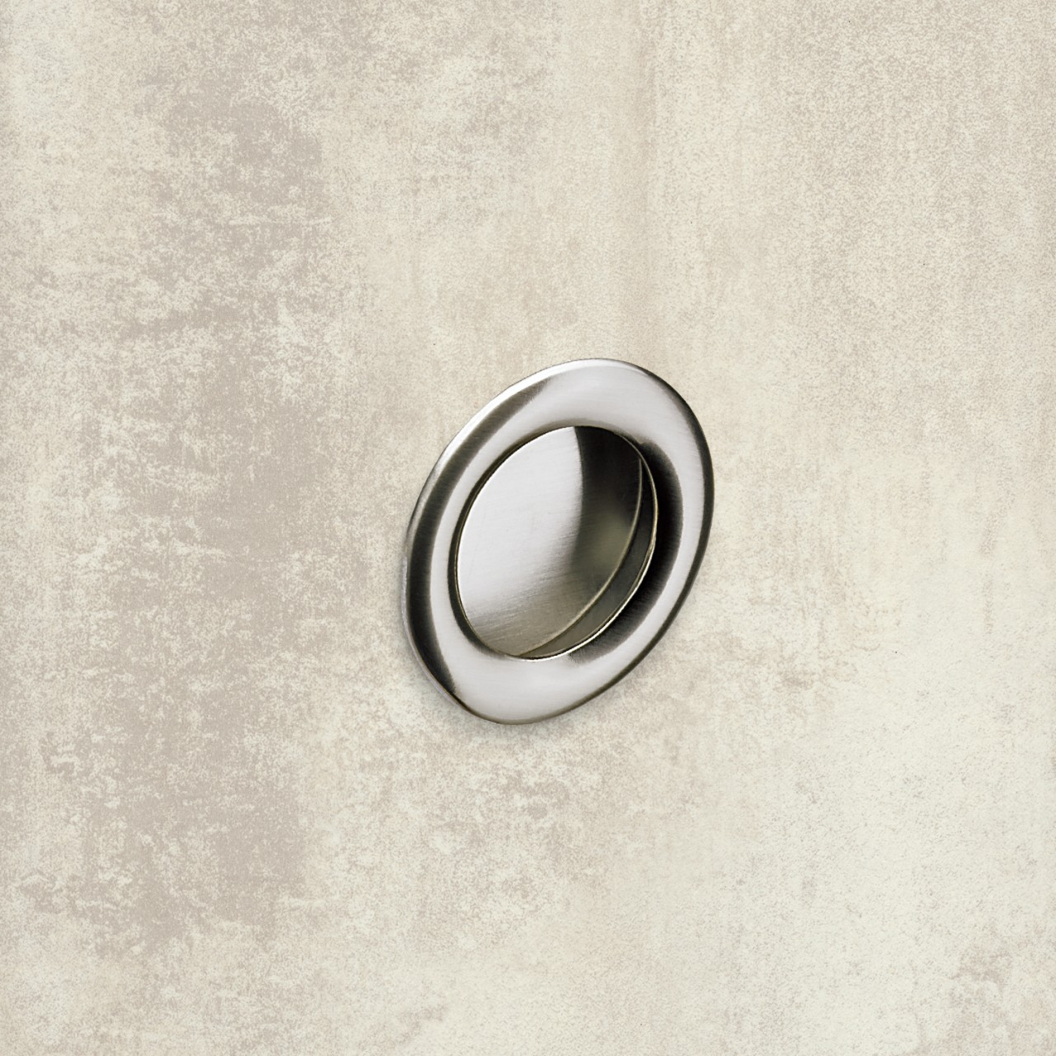 Poignée d'insertion Borgoa, entraxe de perçages 0, H 11 mm, ø 41 mm, Aspect inox
