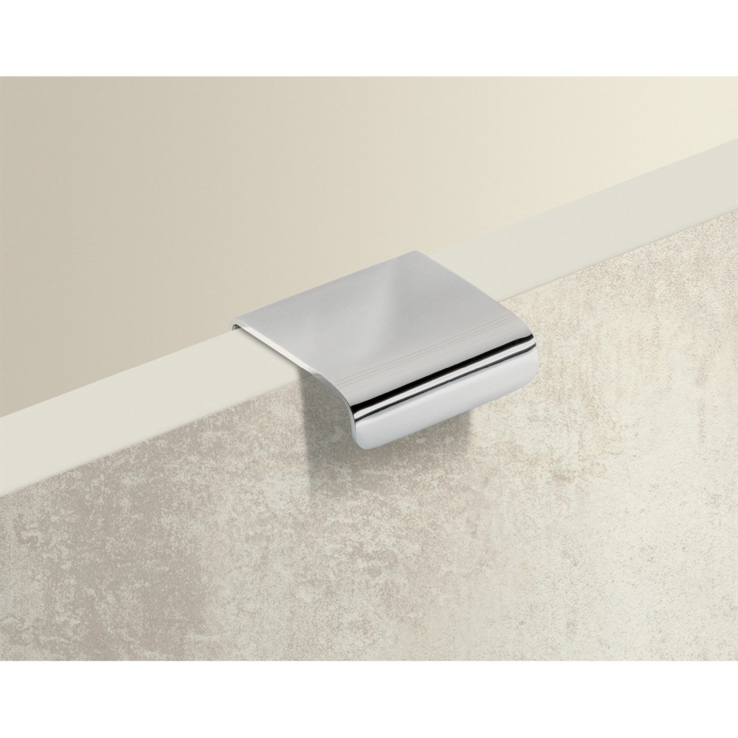 Greep Empoli, boorafstand 25, L 38 mm, B 36 mm, H 15 mm, glans verchroomd