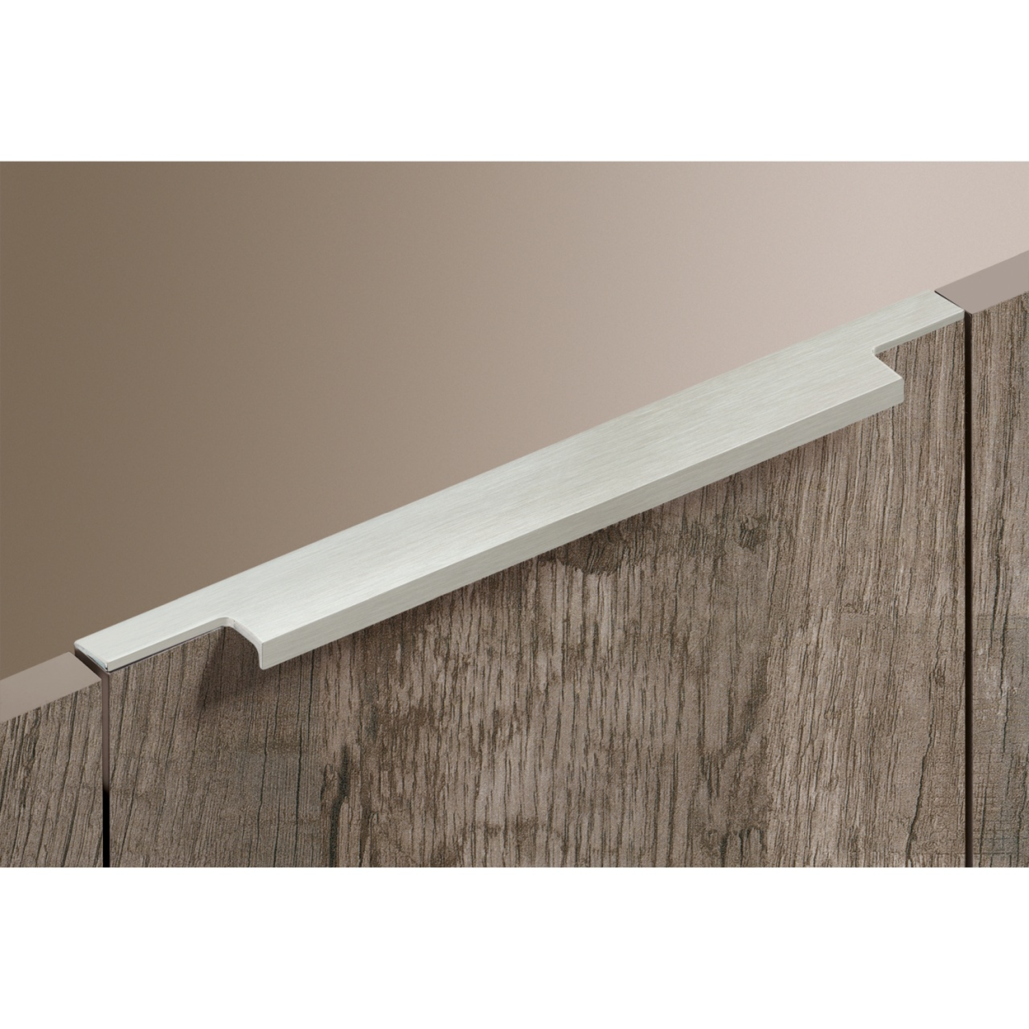 Poignée profil Lamezia, L 295 mm, B 39 mm, aspect inox brossé