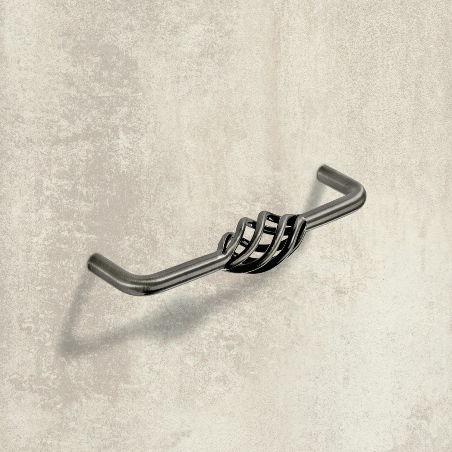 Poignée Malaca, entraxe de perçages 128, L 136 mm, H 40 mm, ø 12 mm, aspect étain