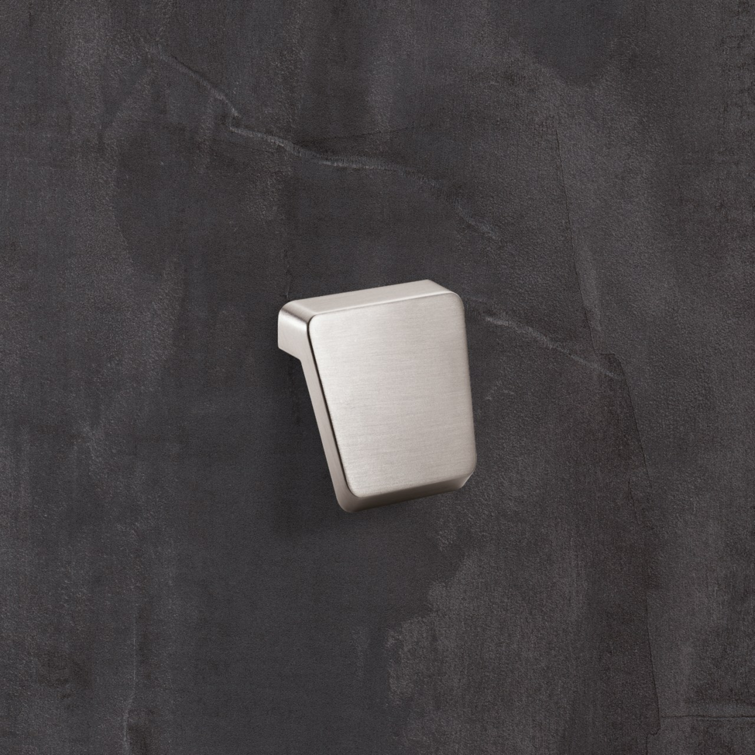 Knop Milo, boorafstand 16, L 40 mm, B 41 mm, H 28 mm, roestvrij staal finish geborsteld