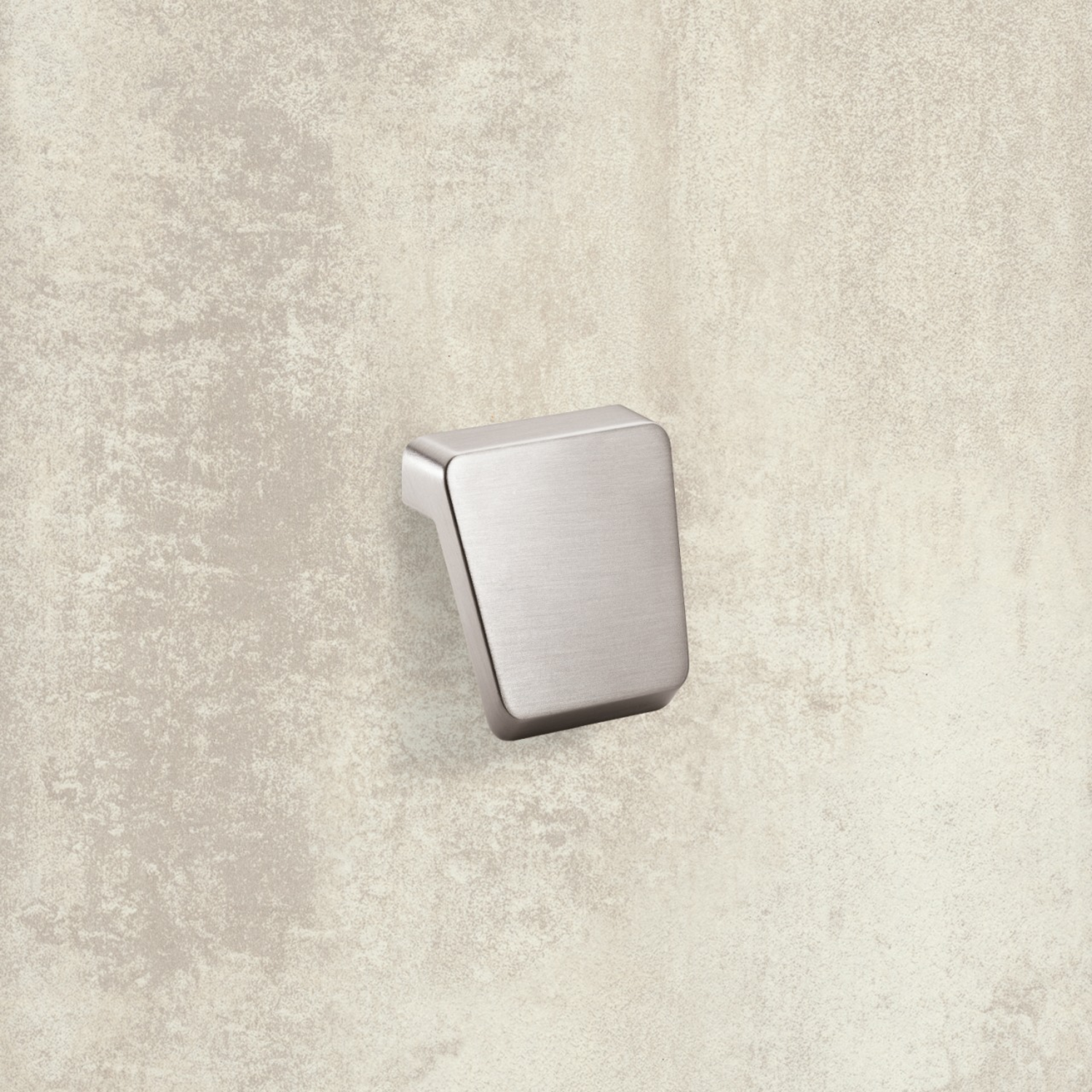 Knop Milo, boorafstand 16, L 40 mm, B 41 mm, H 28 mm, roestvrij staal finish geborsteld
