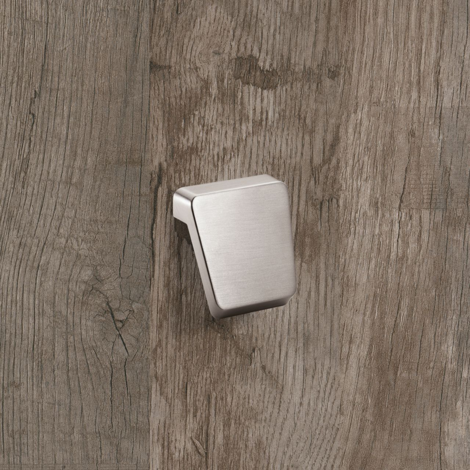 Knop Milo, boorafstand 16, L 40 mm, B 41 mm, H 28 mm, roestvrij staal finish geborsteld
