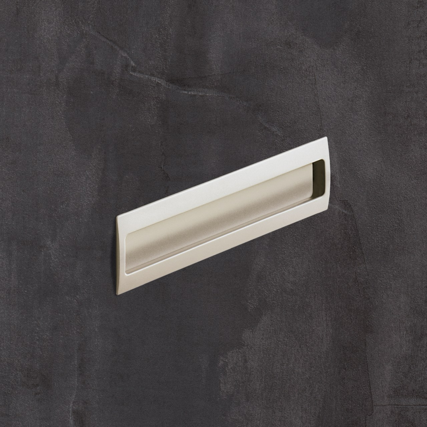 greep om in te laten Misnia, boorafstand 96, L 116 mm, B 54 mm, H 18.5 mm, Vernikkeld mat finish