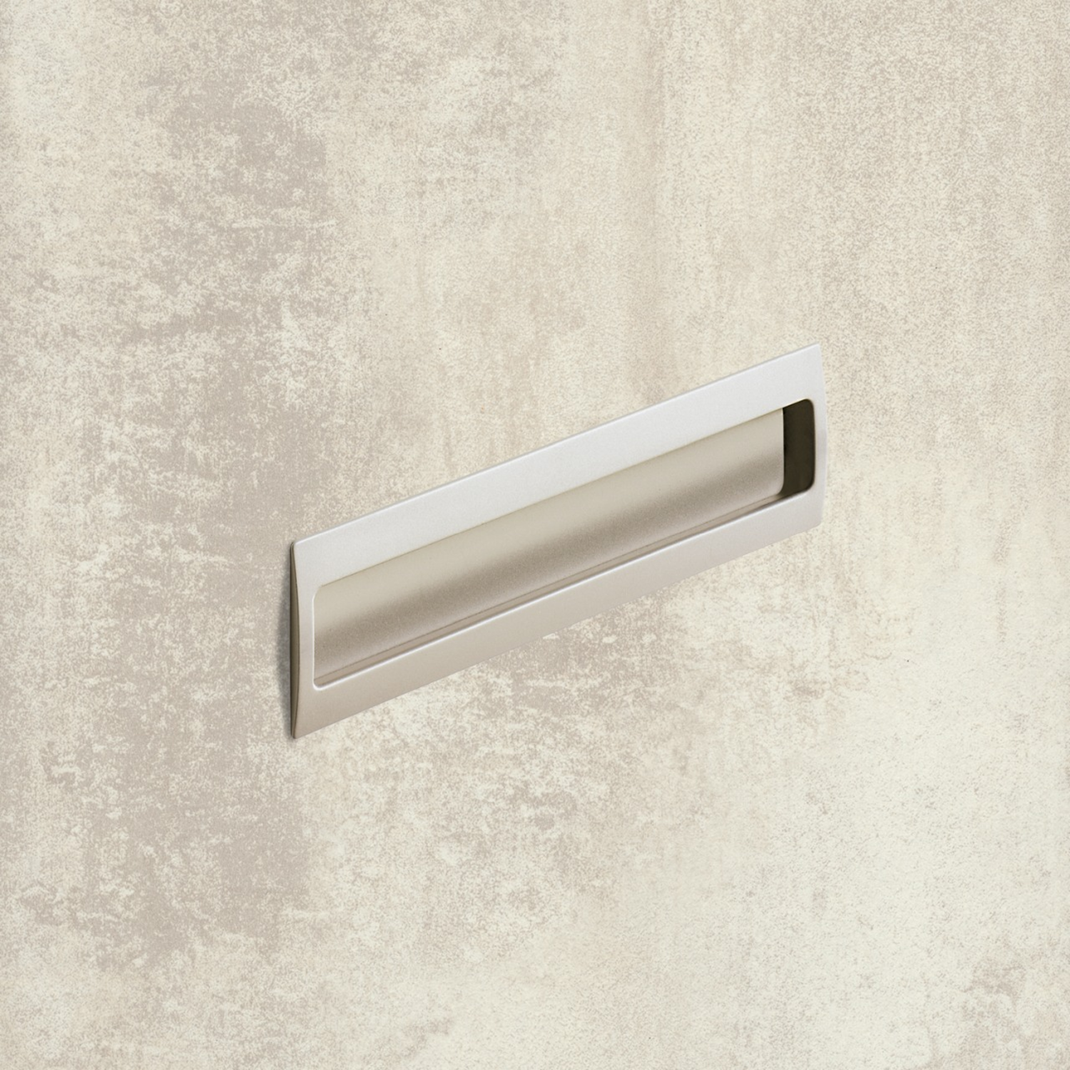 greep om in te laten Misnia, boorafstand 96, L 116 mm, B 54 mm, H 18.5 mm, Vernikkeld mat finish