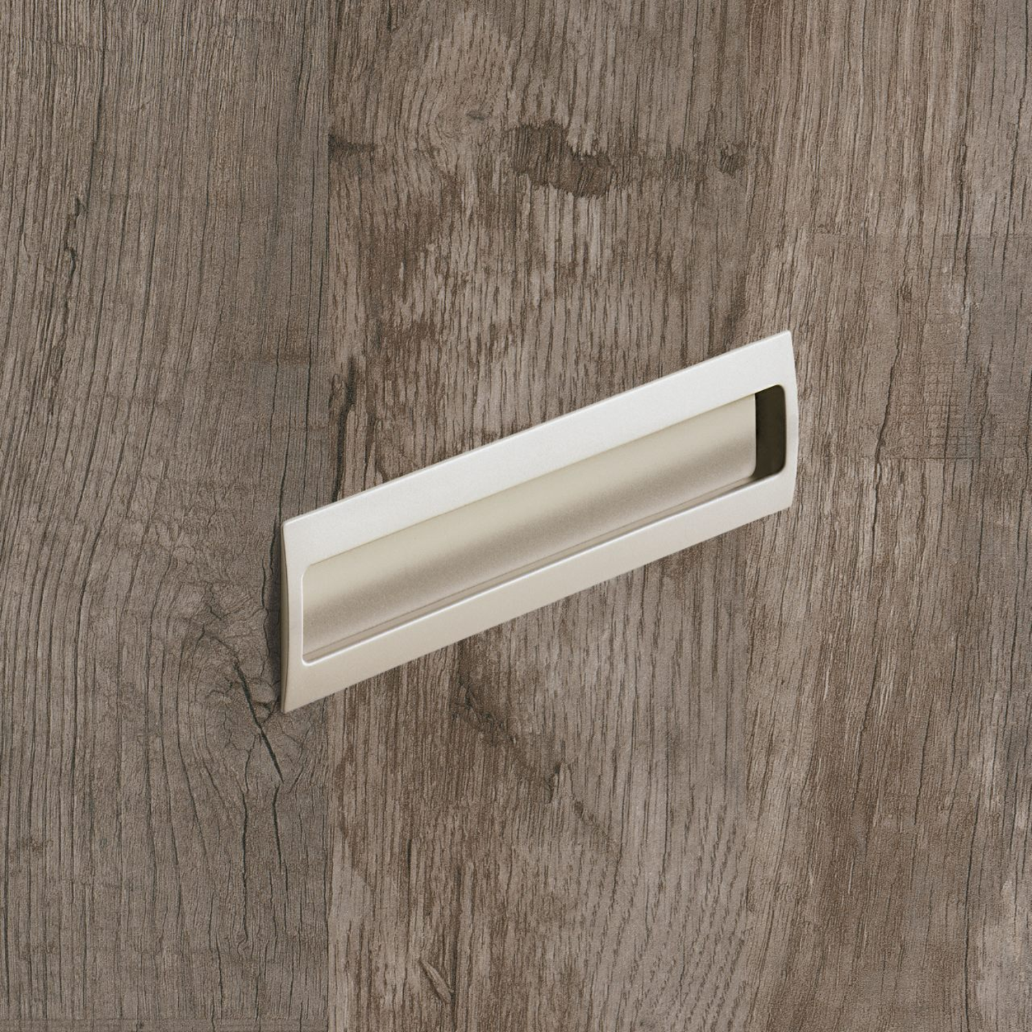 greep om in te laten Misnia, boorafstand 96, L 116 mm, B 54 mm, H 18.5 mm, Vernikkeld mat finish