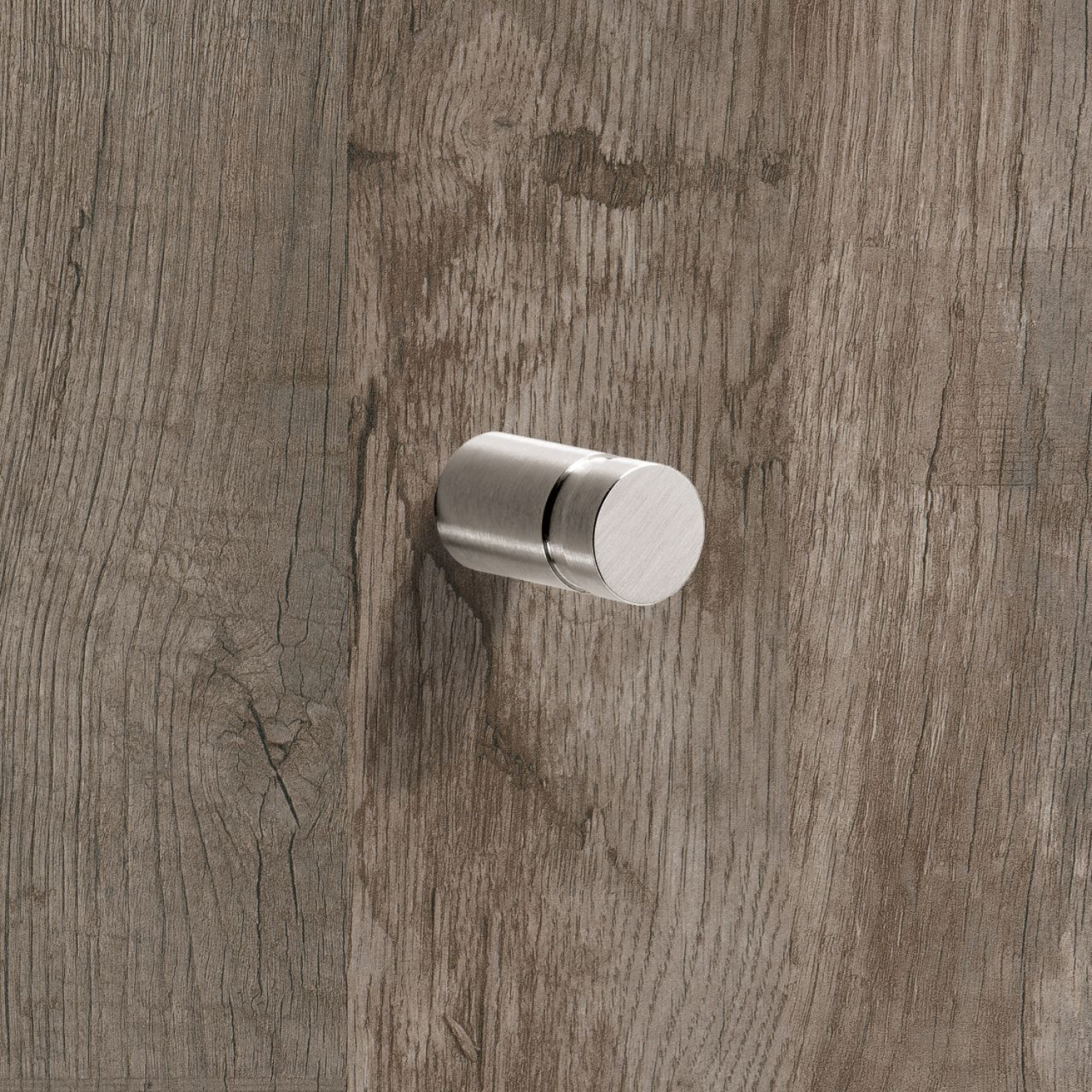 Knop Monacum, H 25 mm, ø 10 mm, roestvrij staal geborsteld