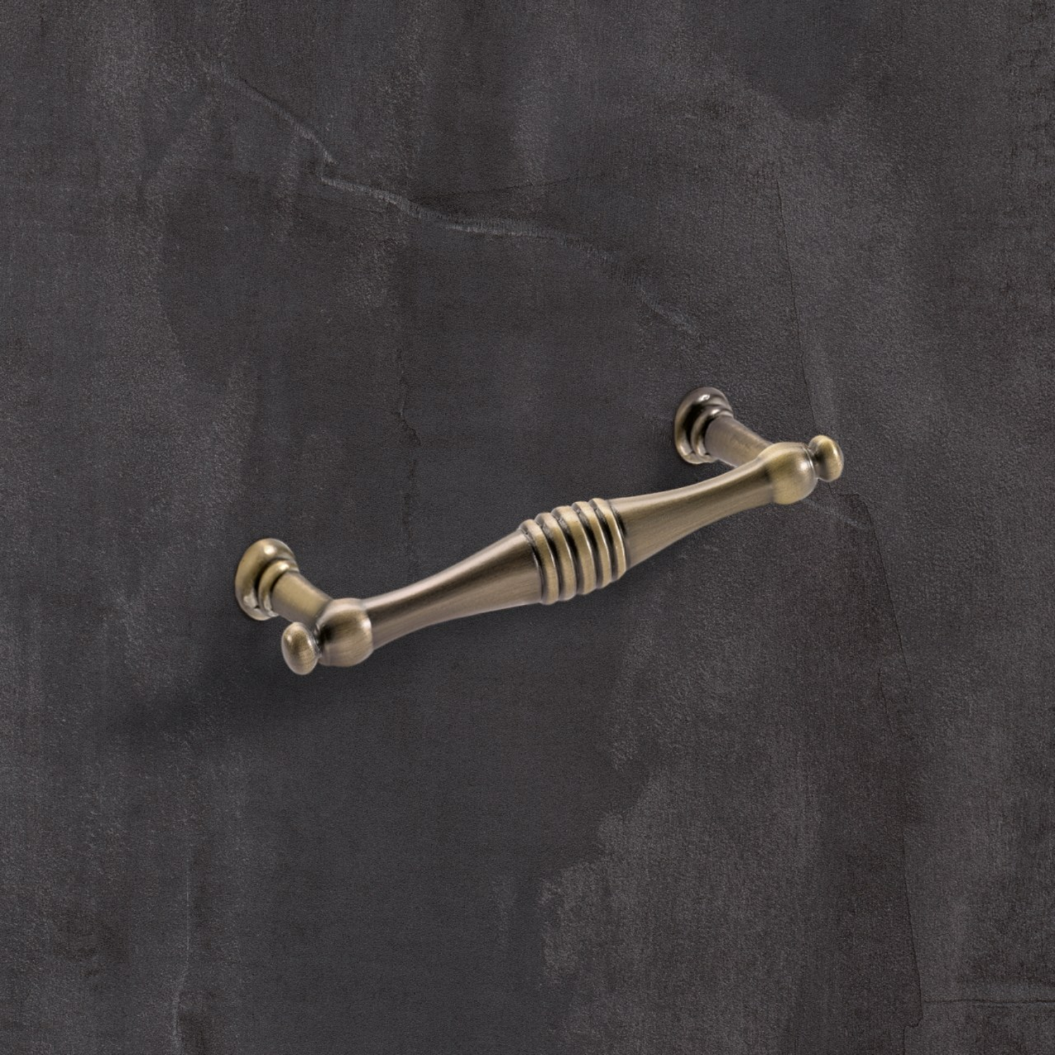 Poignée Osimo, entraxe de perçages 96, L 120 mm, B 13 mm, H 22 mm, ø 13 mm, aspect laiton antique