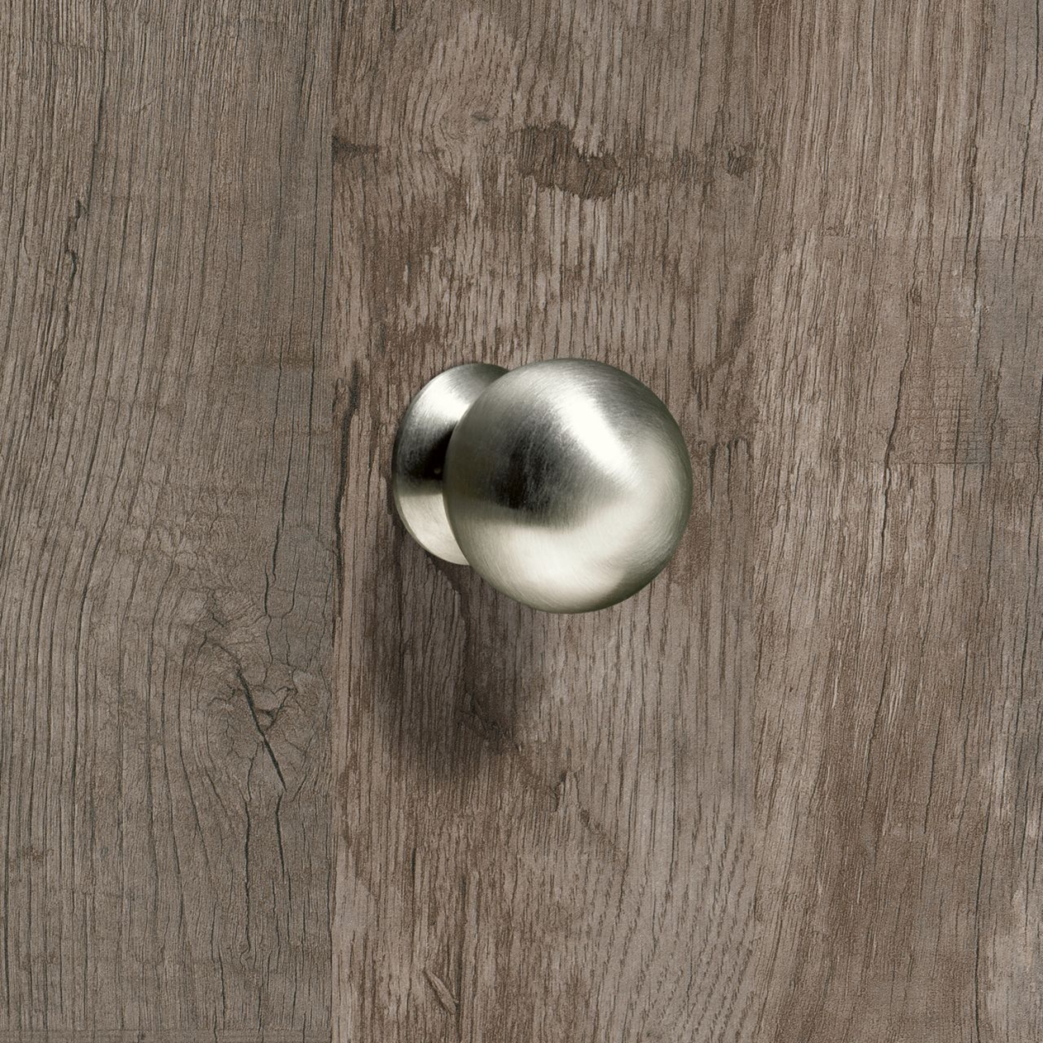 Bouton Serbinum, H 28 mm, ø 25 mm, Inox brossé