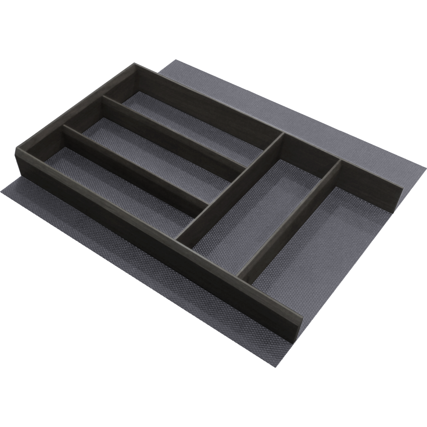 Modulo set bestekindeling zwart + antslip zwart K120 473x1124x50mm