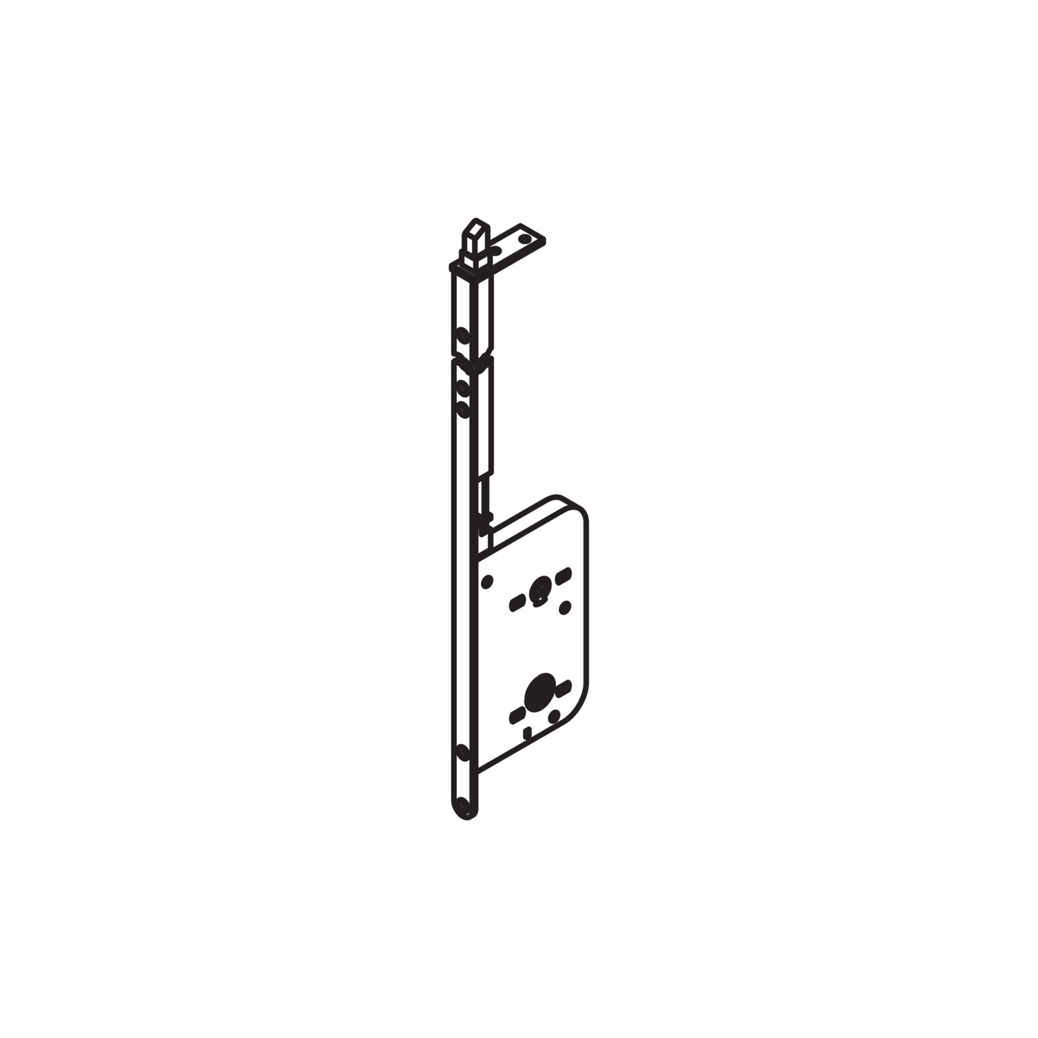 Hawa serrure à tringle Silent-stop WC