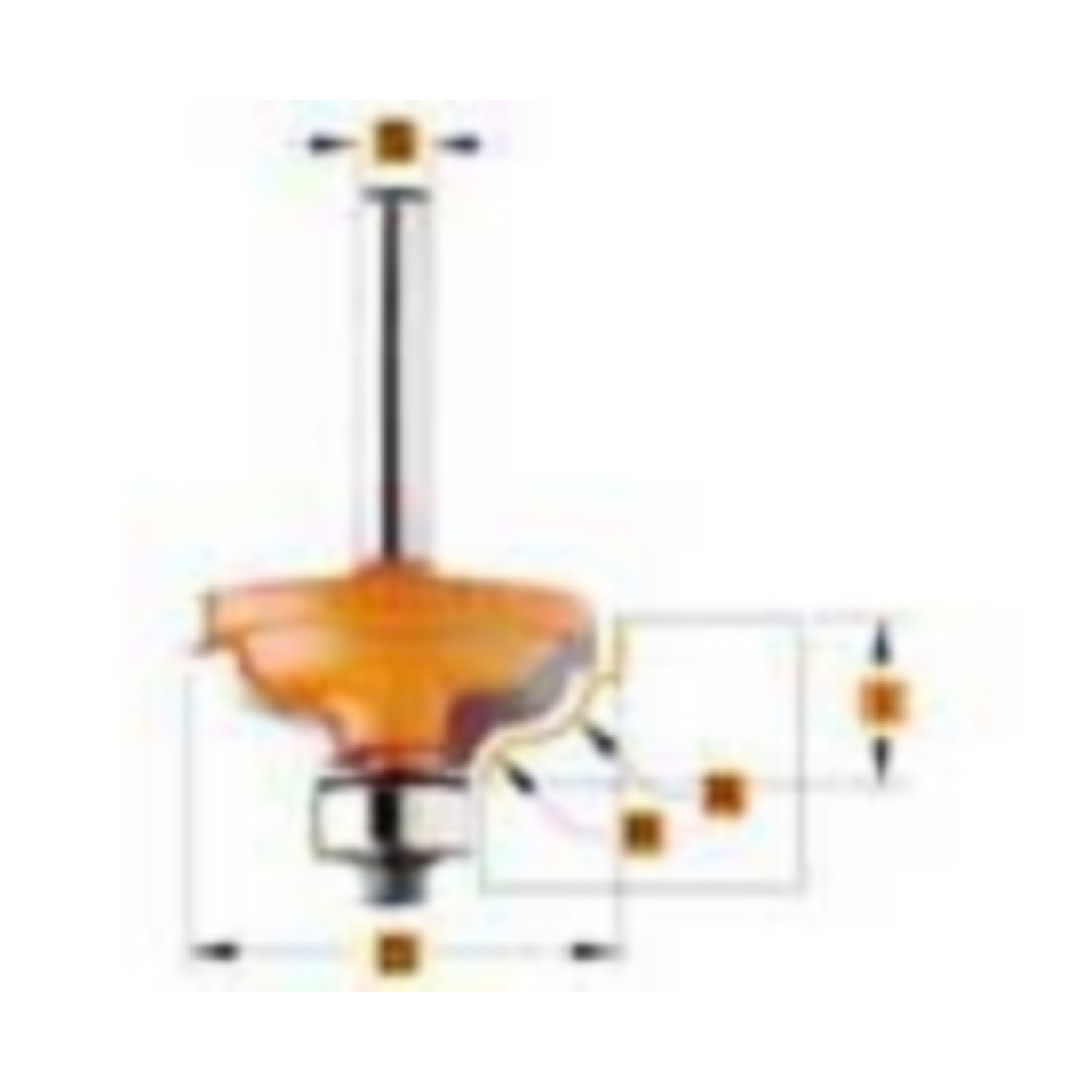 Profielfrees met geleidelager r=4,8 - 3,6 d=34,2 i=13 hw