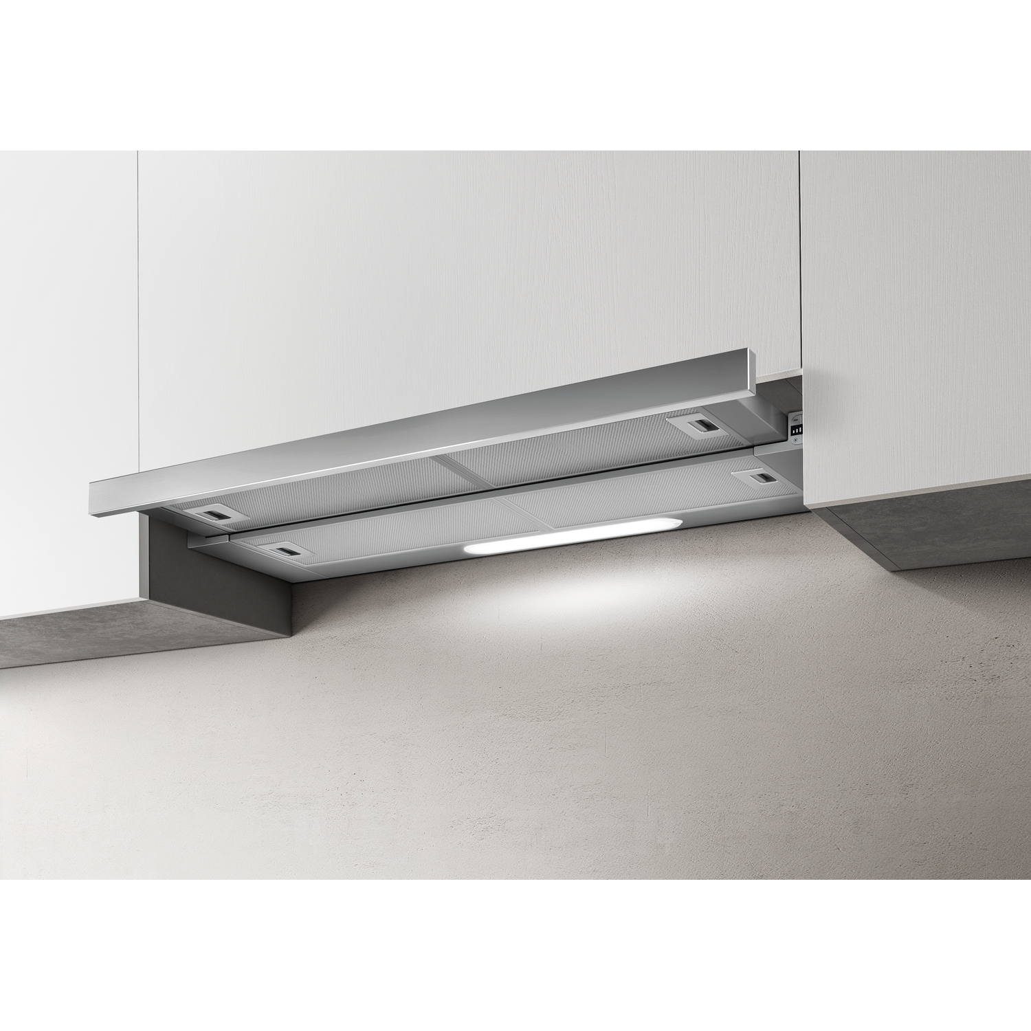Elite 35 encastré aspiration argenté + inox 60 cm 