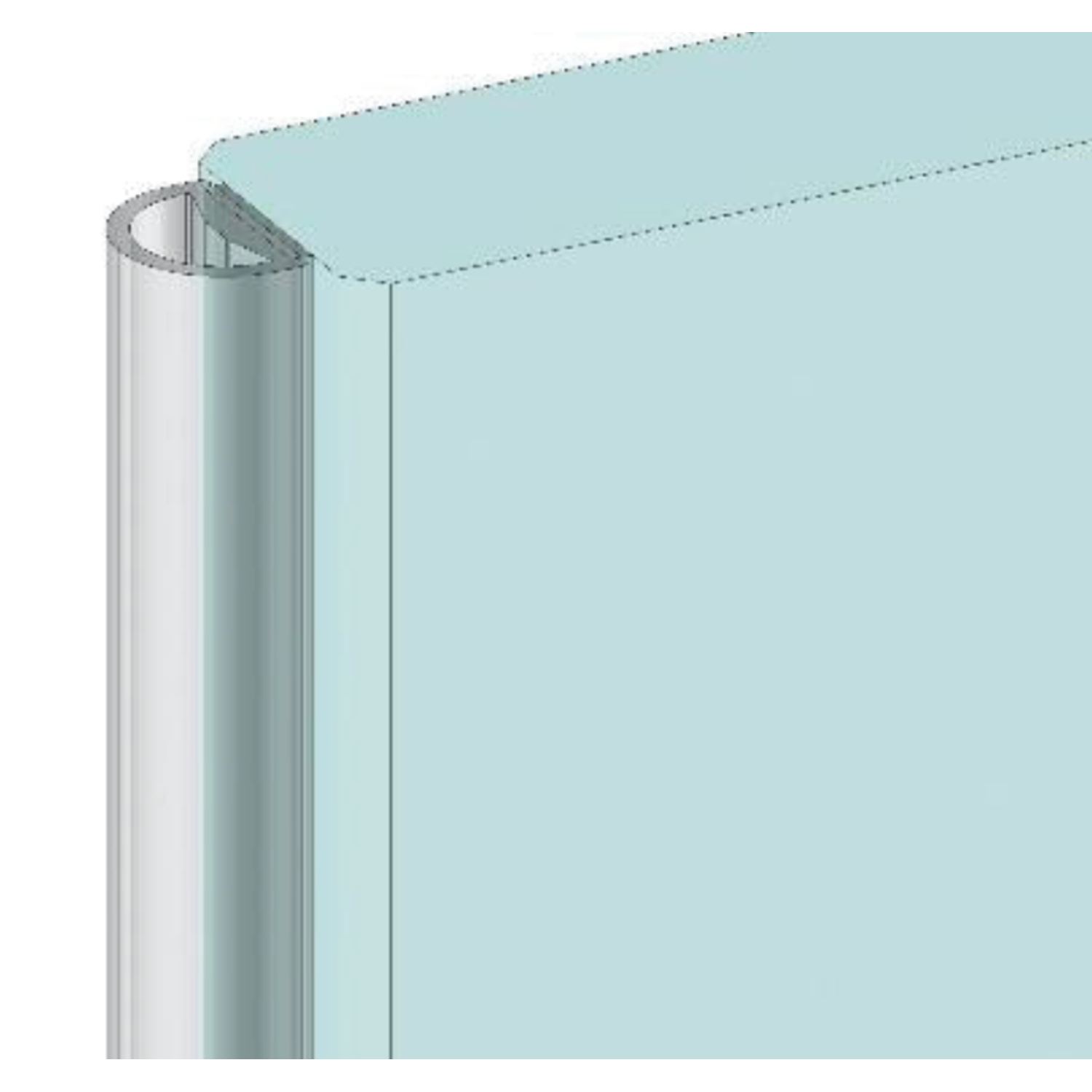 Zelfklevende ballondichting voor glasrand, voor 8/13.5 mm glas, B6 H4, verp. 12 m, transparant