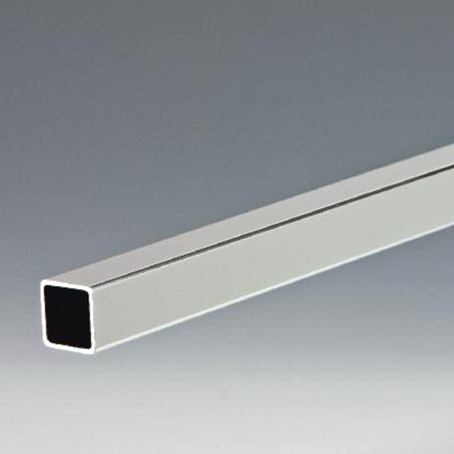 Vierkante stang, B25 H25 L1000, glanzend aluminium