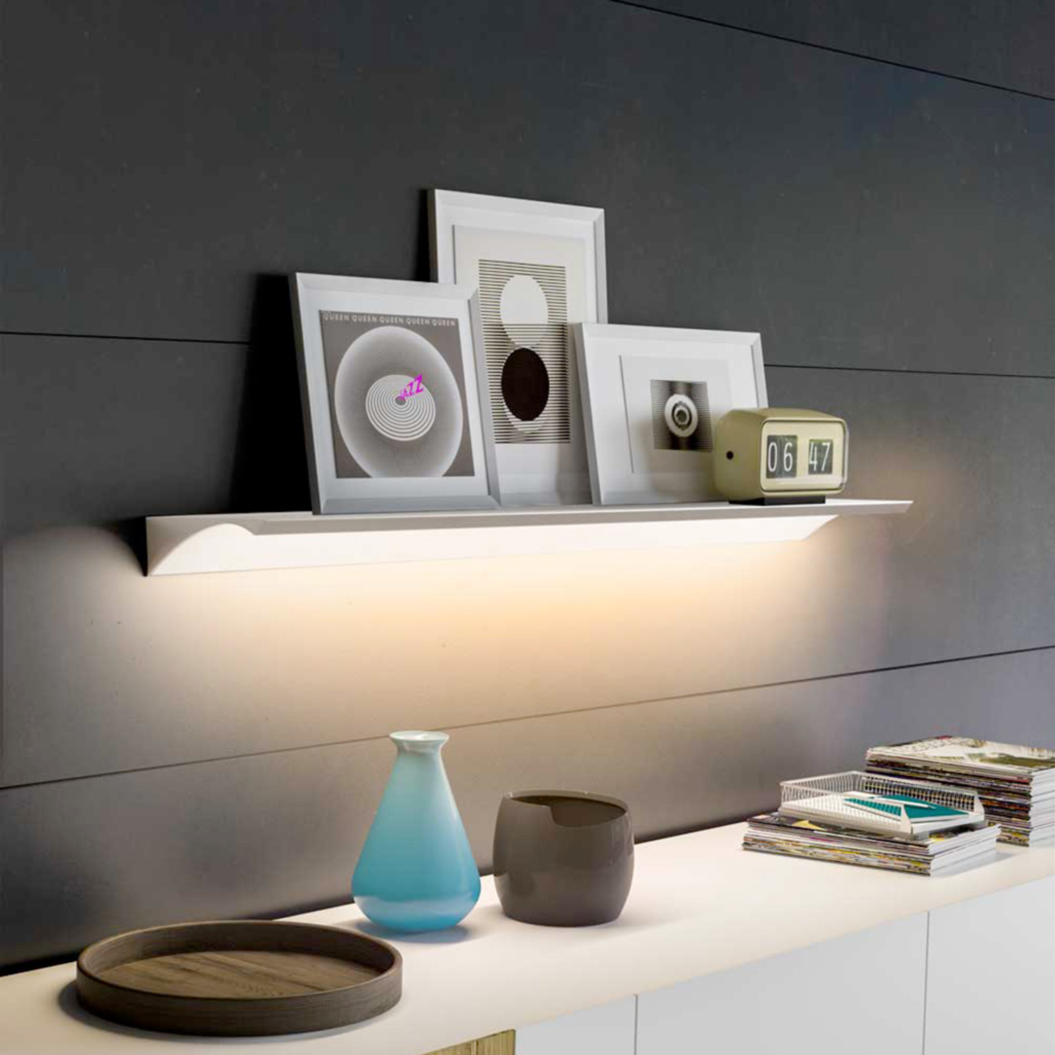 Led Emotion panneau mural vela 1200mm 12V-18.21W convertisseur et commande à distance compris