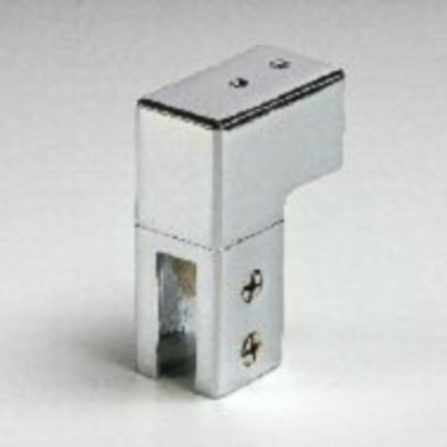 Scharnierende bevestiging op glas, voor 6/10 mm glas, B25 H25 L45, chroom