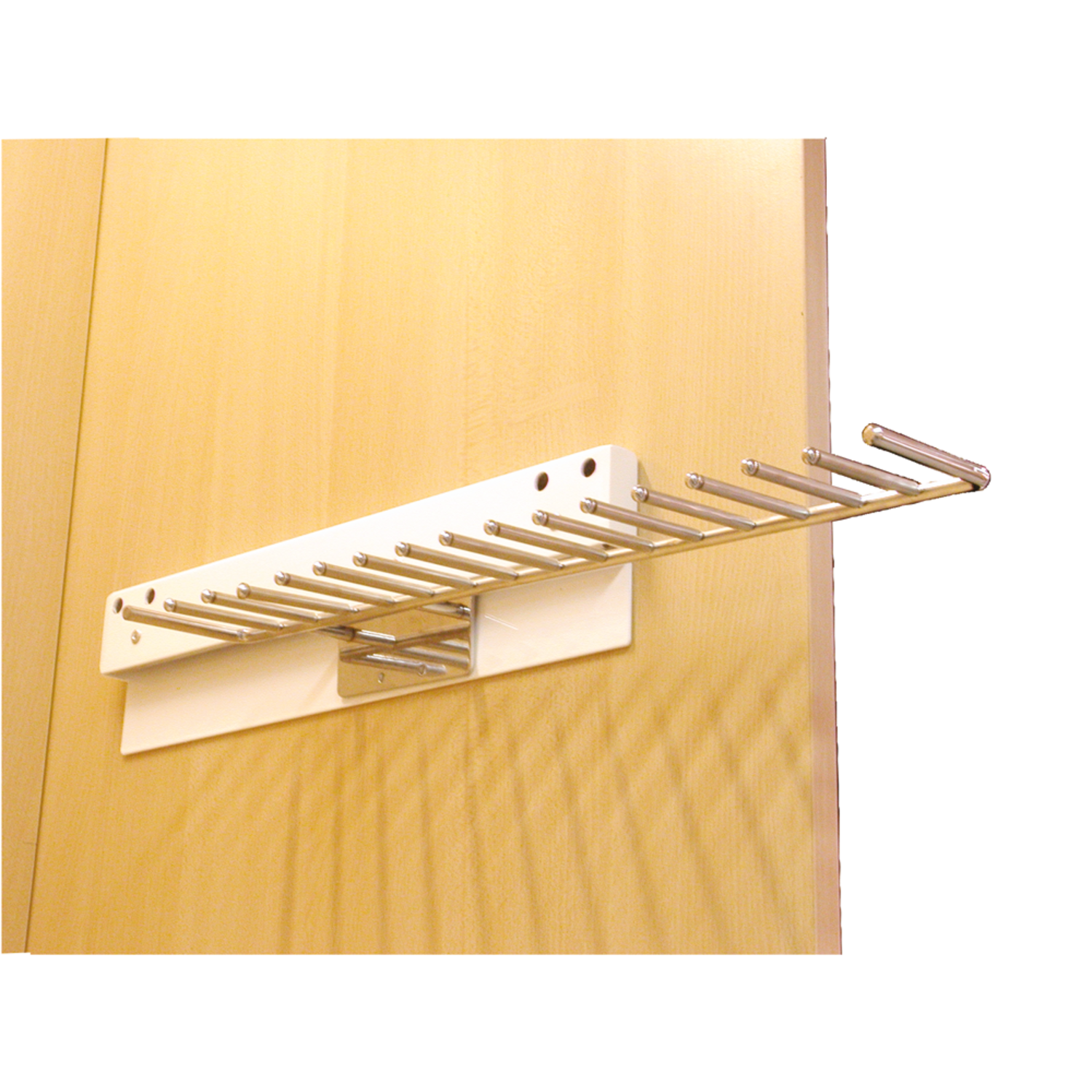 Porte-cravattes(15 supports)blanc/chrome  
