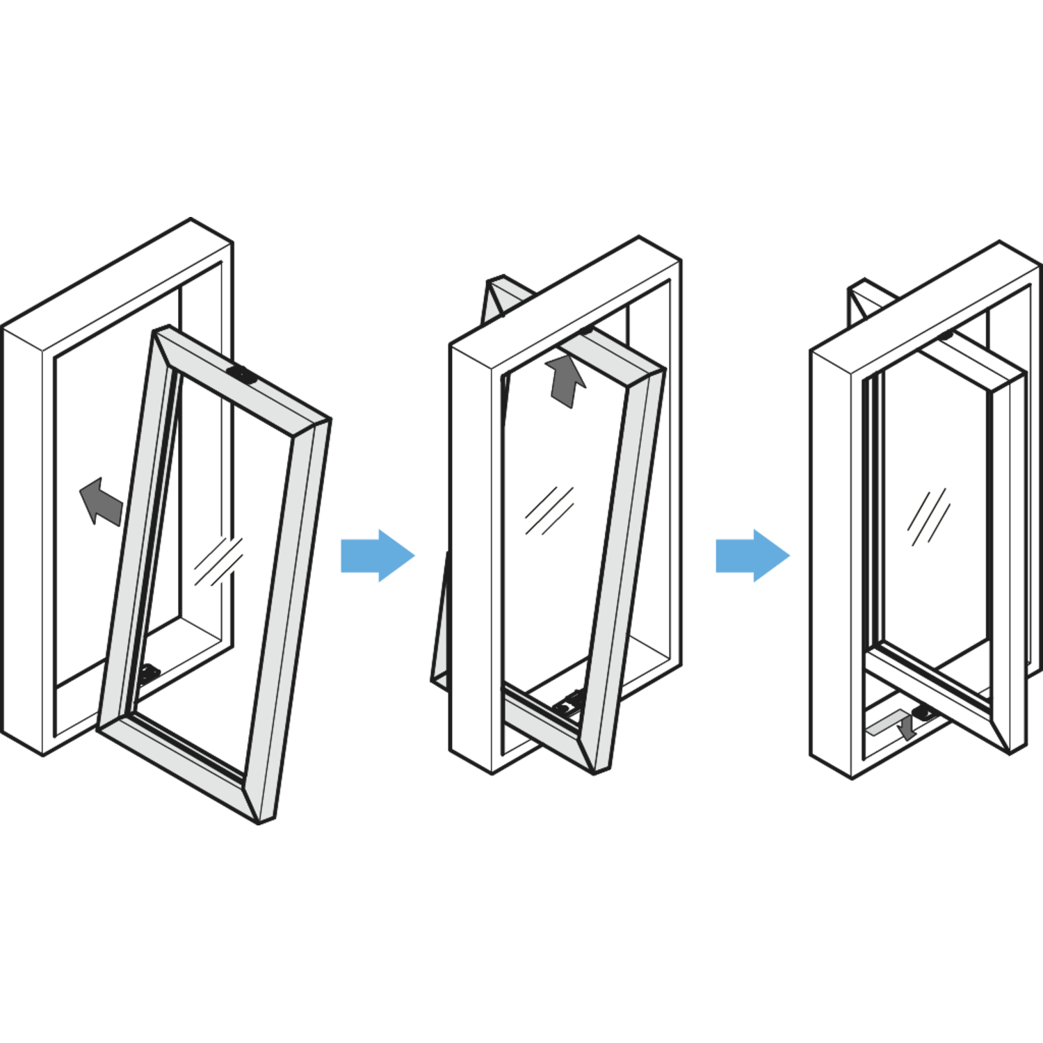 Pth30 pivot charnière coupleur-set inox 