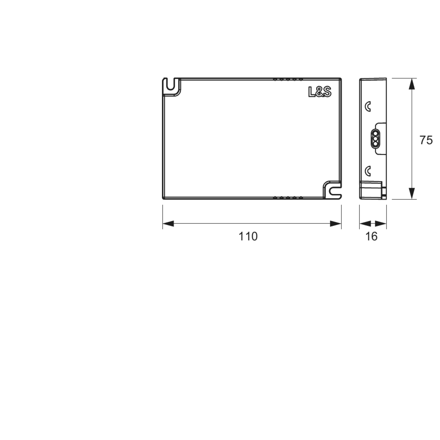Mec Driver Led transfo 18w 12/24V sans câble 