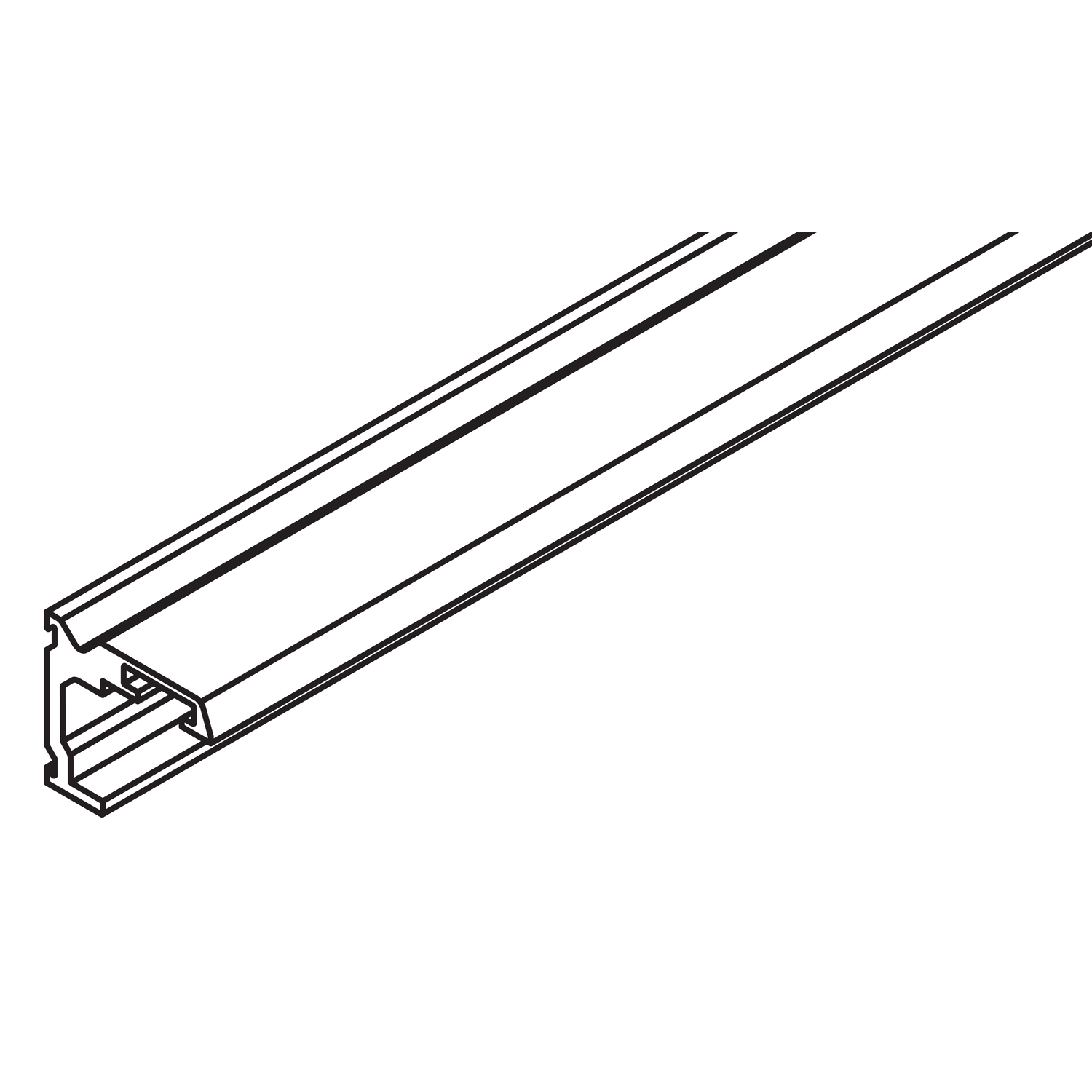 Hawa Junior 40 B wandbevestiging 2000mm alu