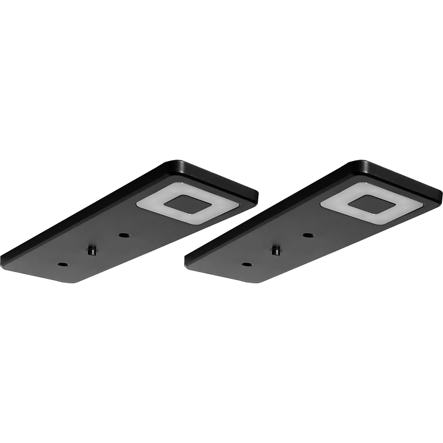 Set 2 led roeled 3W 3000K 12V zwart-centrale schakelaar - konvertor
