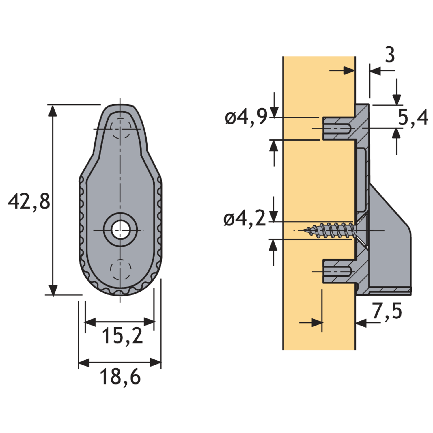 Kastroedehouder SL 323