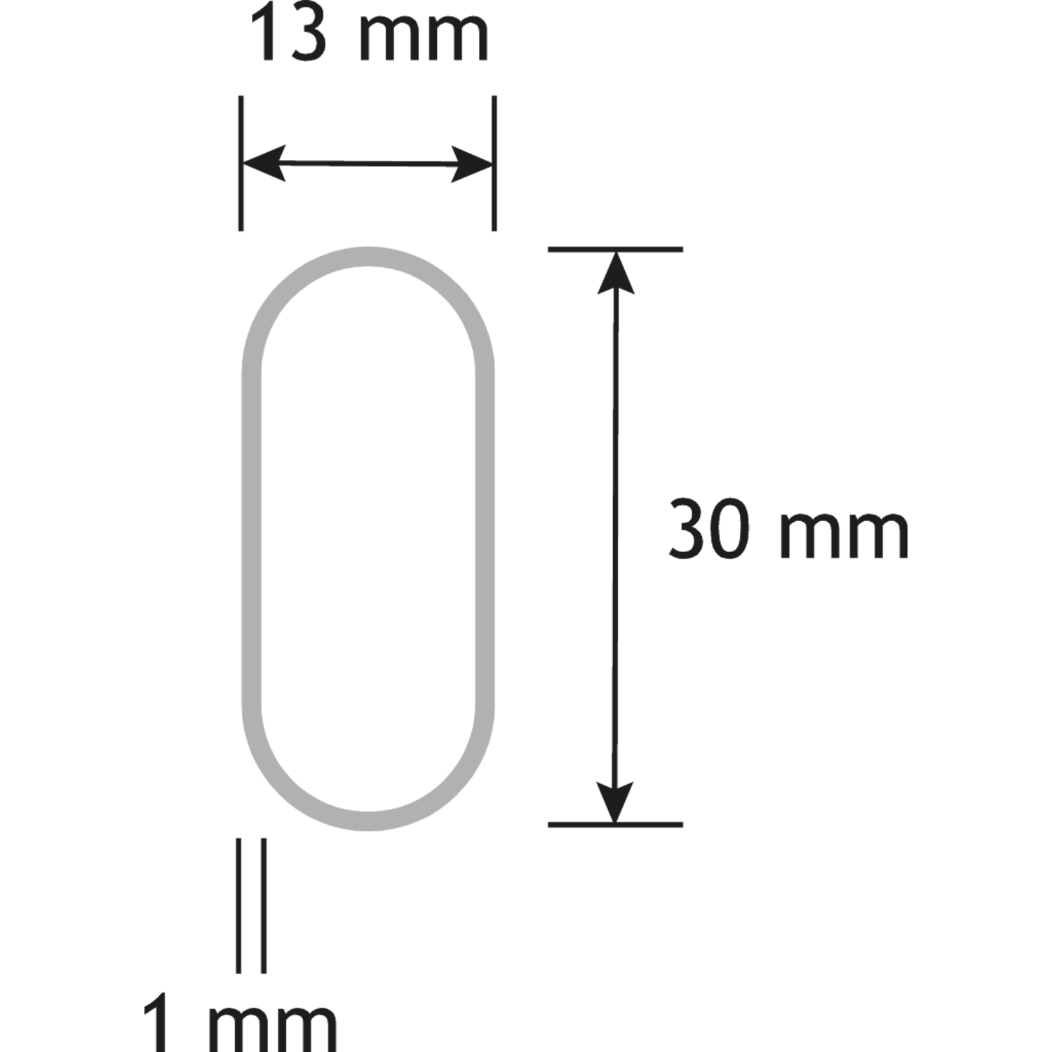 Tube de penderie ovale 30x14/2000mm alu noir mat 