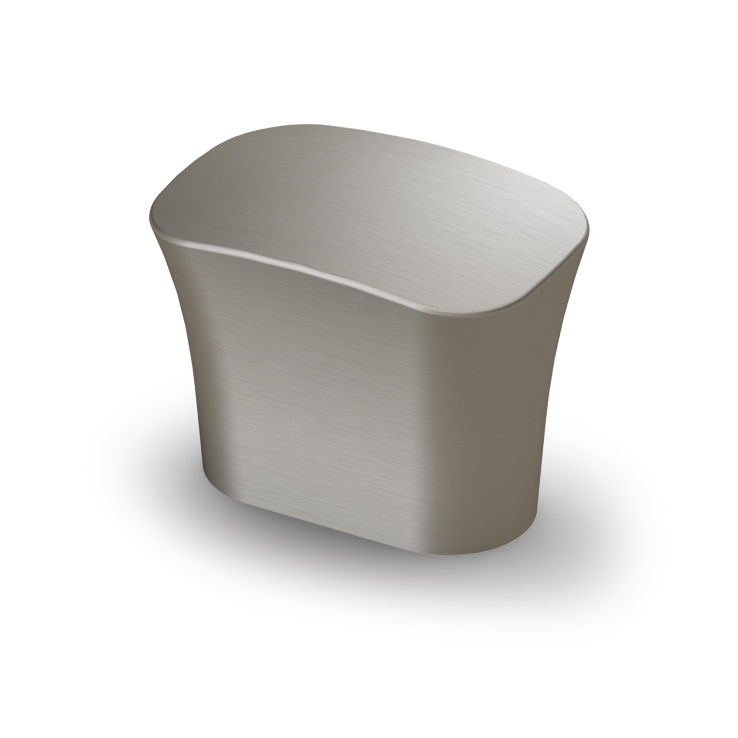 Bouton Itri, entraxe de perçages 16, L 38 mm, B 25 mm, H 30 mm, aspect inox brossé