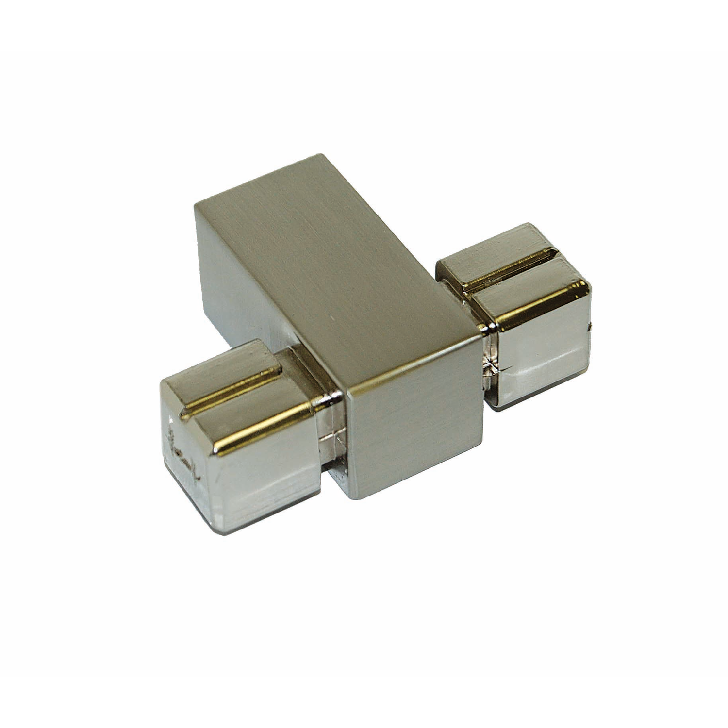 Piece interm.pour tube 18x18mm inox-look 