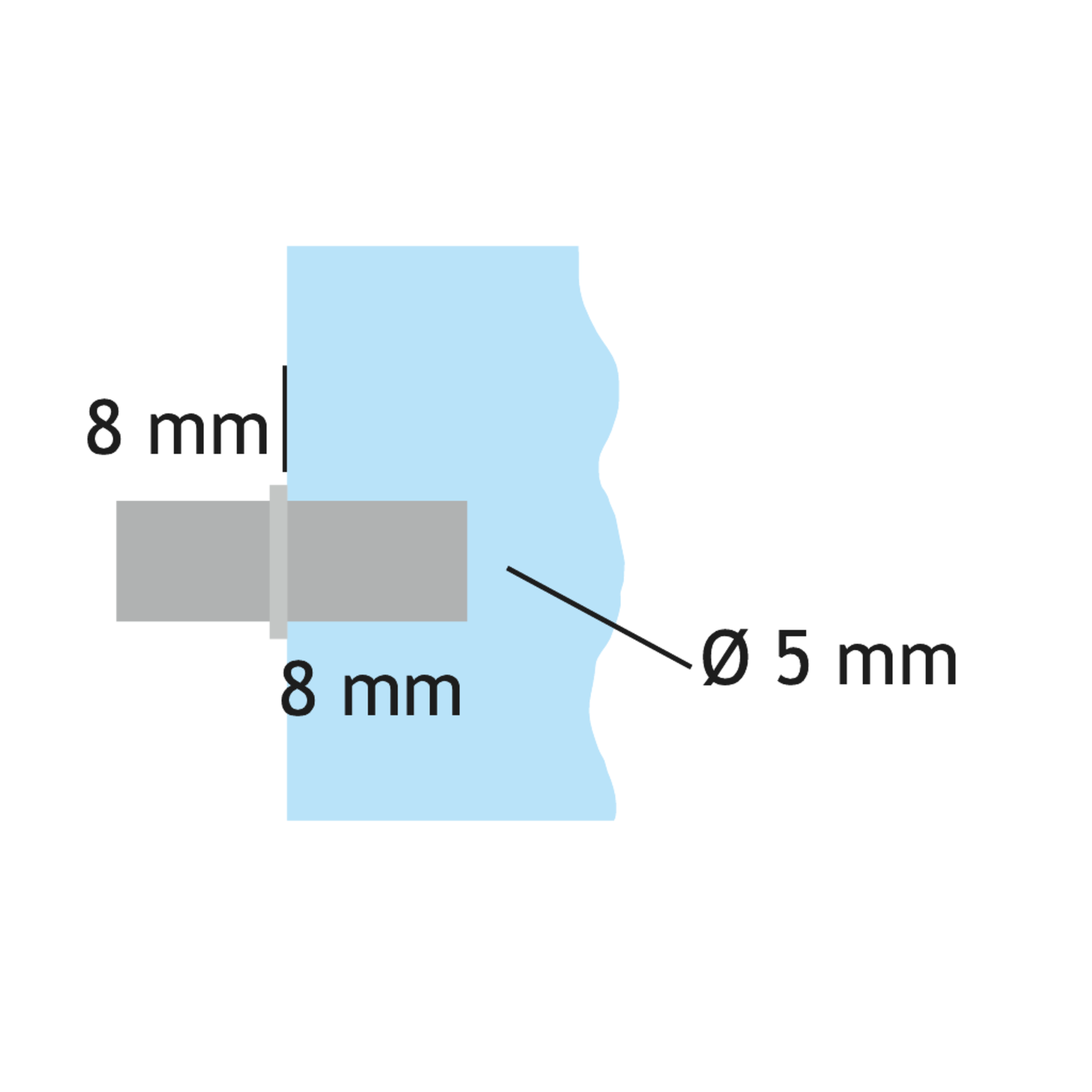 Taquet duplo ge 5x16 zwart  