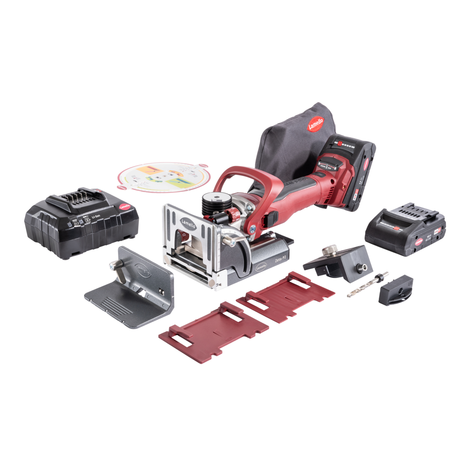Lamello zeta p-2 met diamant frees 18v 4.0ah + systainer incl lader + 2 x 18v lihd batterij