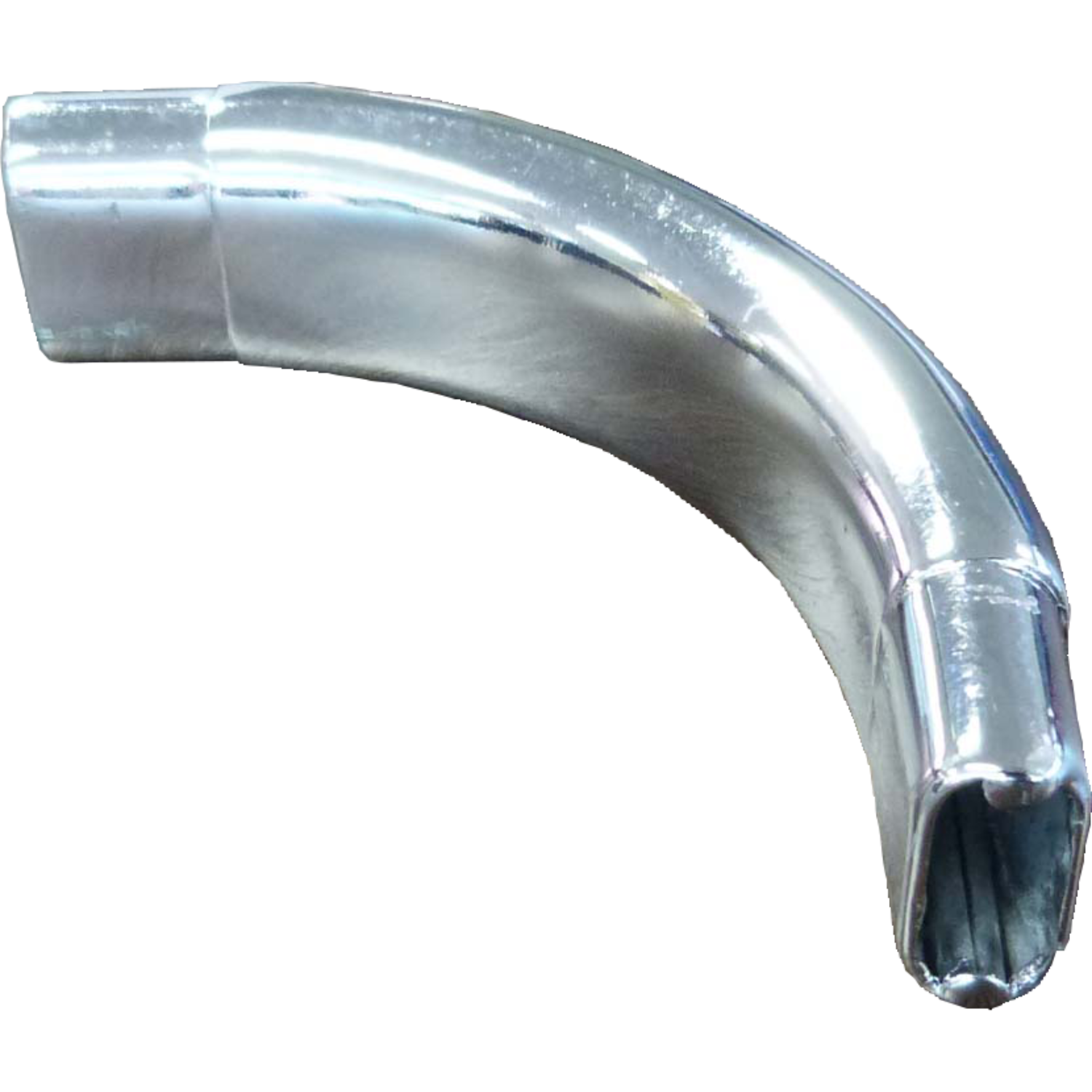 Coude 90° pour tube de penderie ovale chrome  