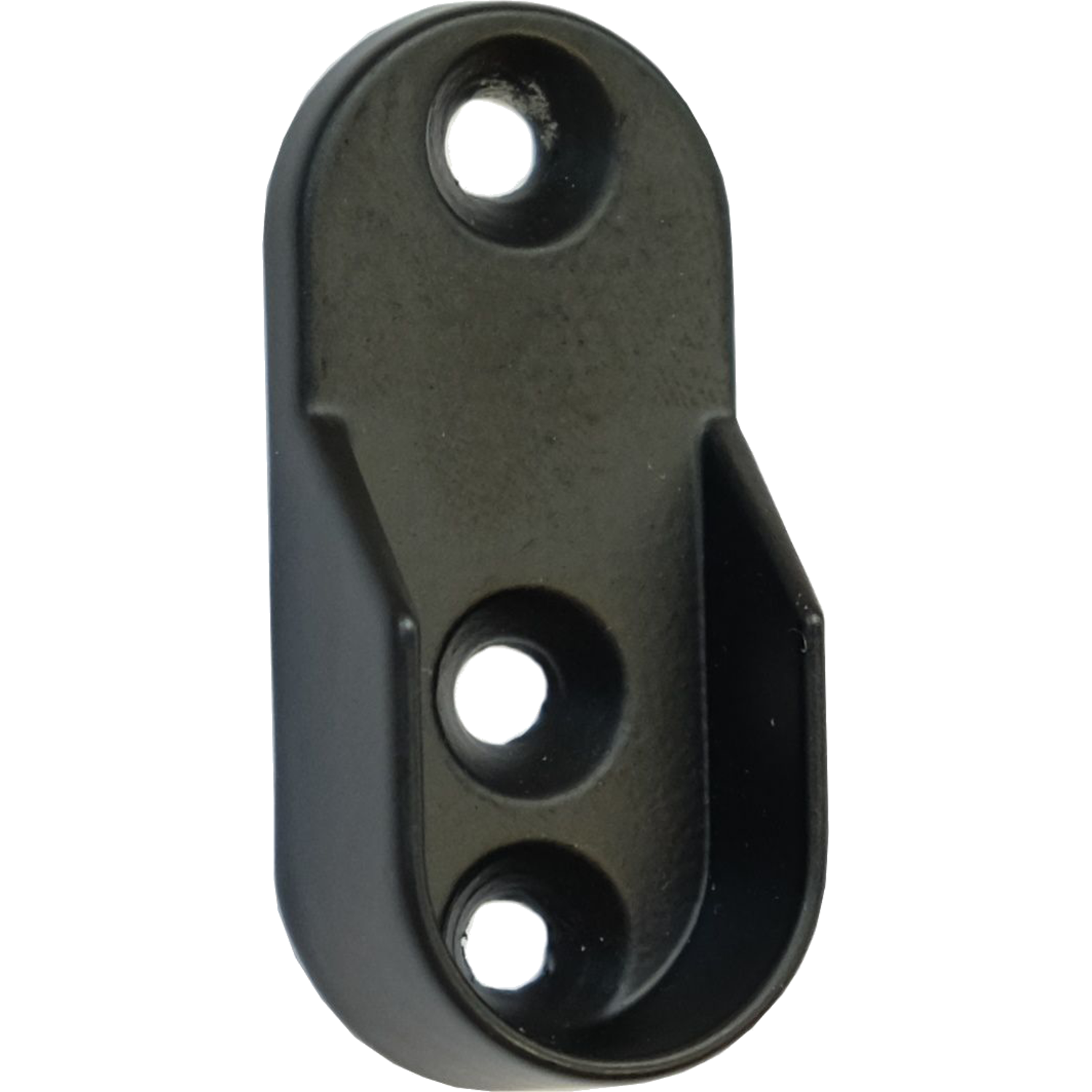 Support tube oval zamac noir  