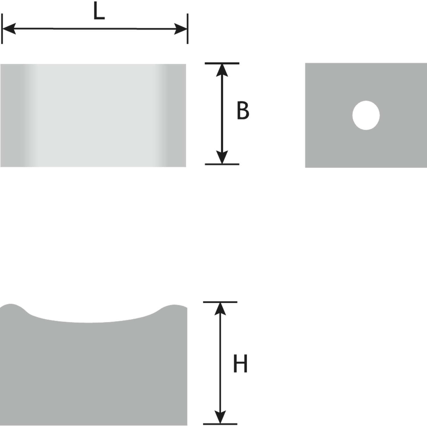 Bouton carre alu blanc 19x19 h:26mm 
