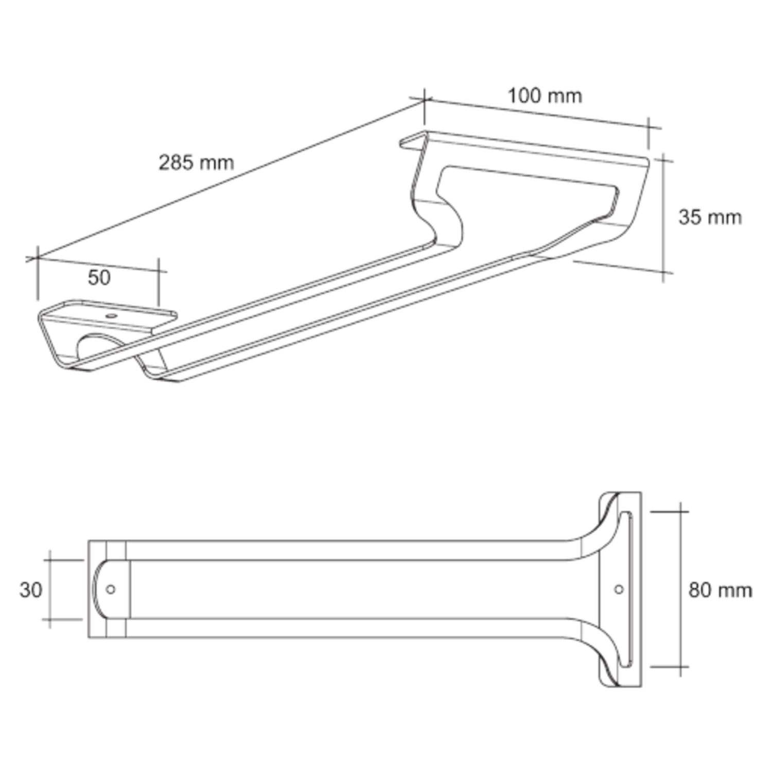 Porte-verres inox look - 3 verres 